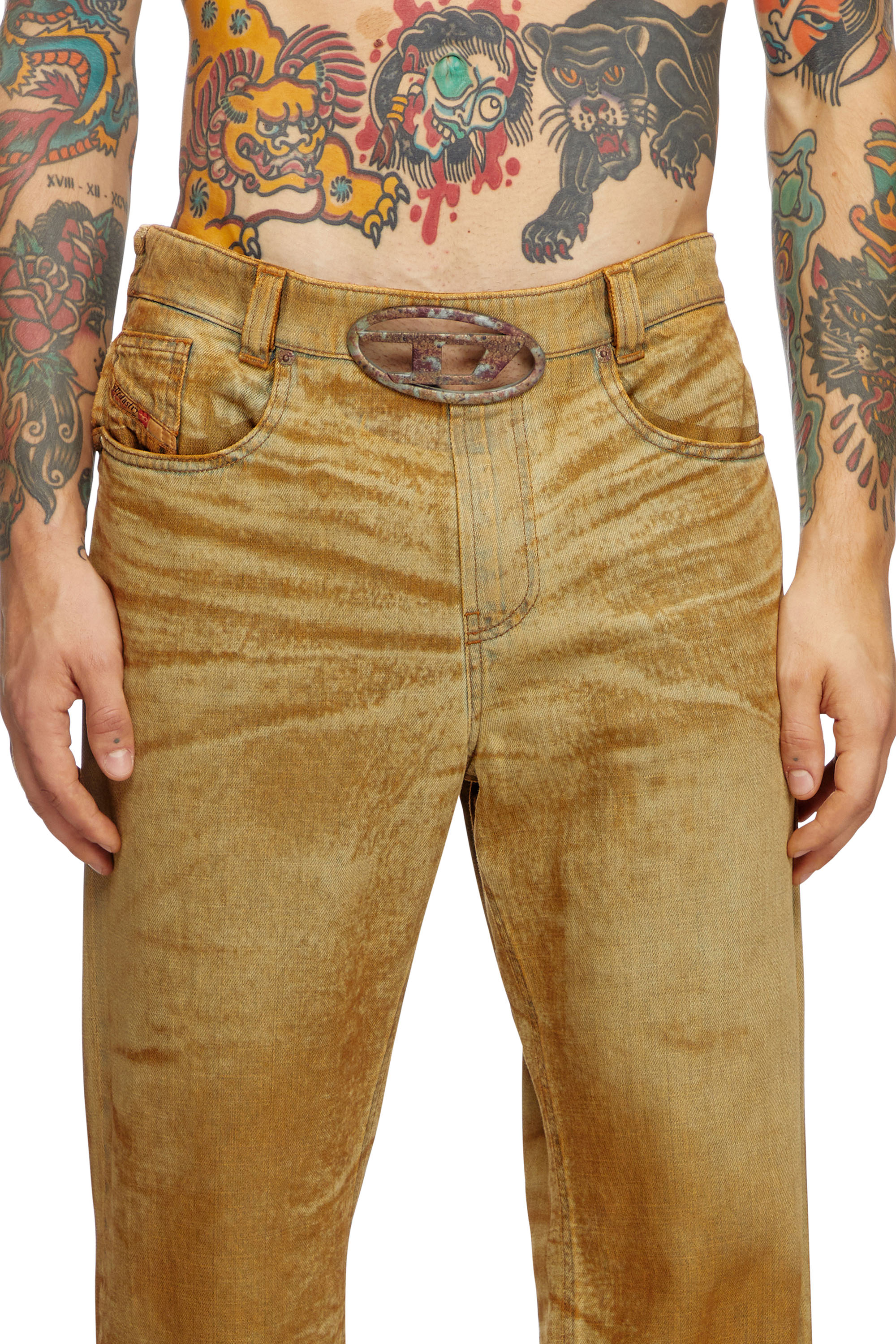 Diesel - Straight Jeans 2010 D-Macs 0AJET Hombre, Marrón Claro - 4