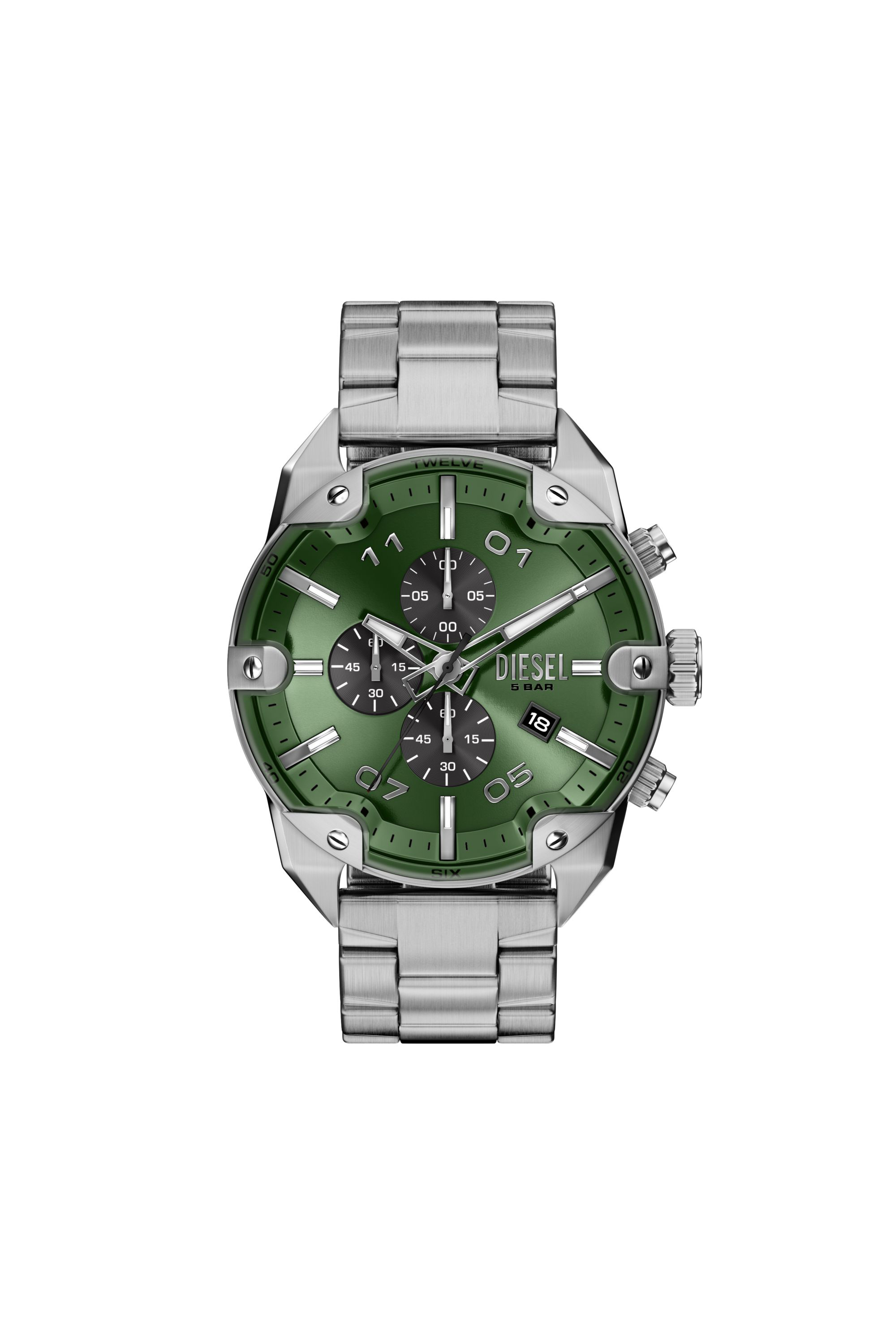Diesel - DZ4712 WATCH, Reloj Spiked de acero inoxidable con pinchos Hombre in Plateado - 1