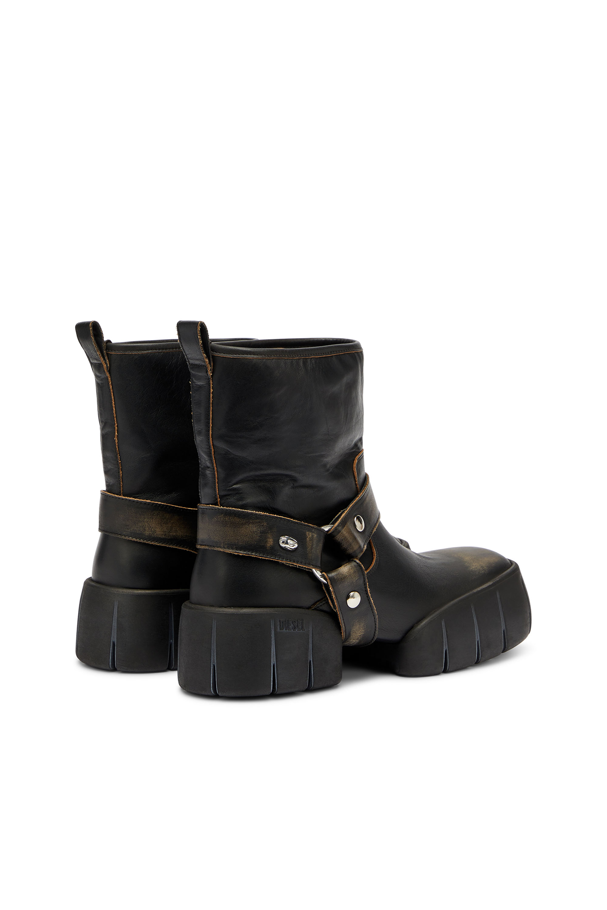 Diesel - D-TEX TU, D-Tex - Botas biker de piel envejecida Hombre in ToBeDefined - 3
