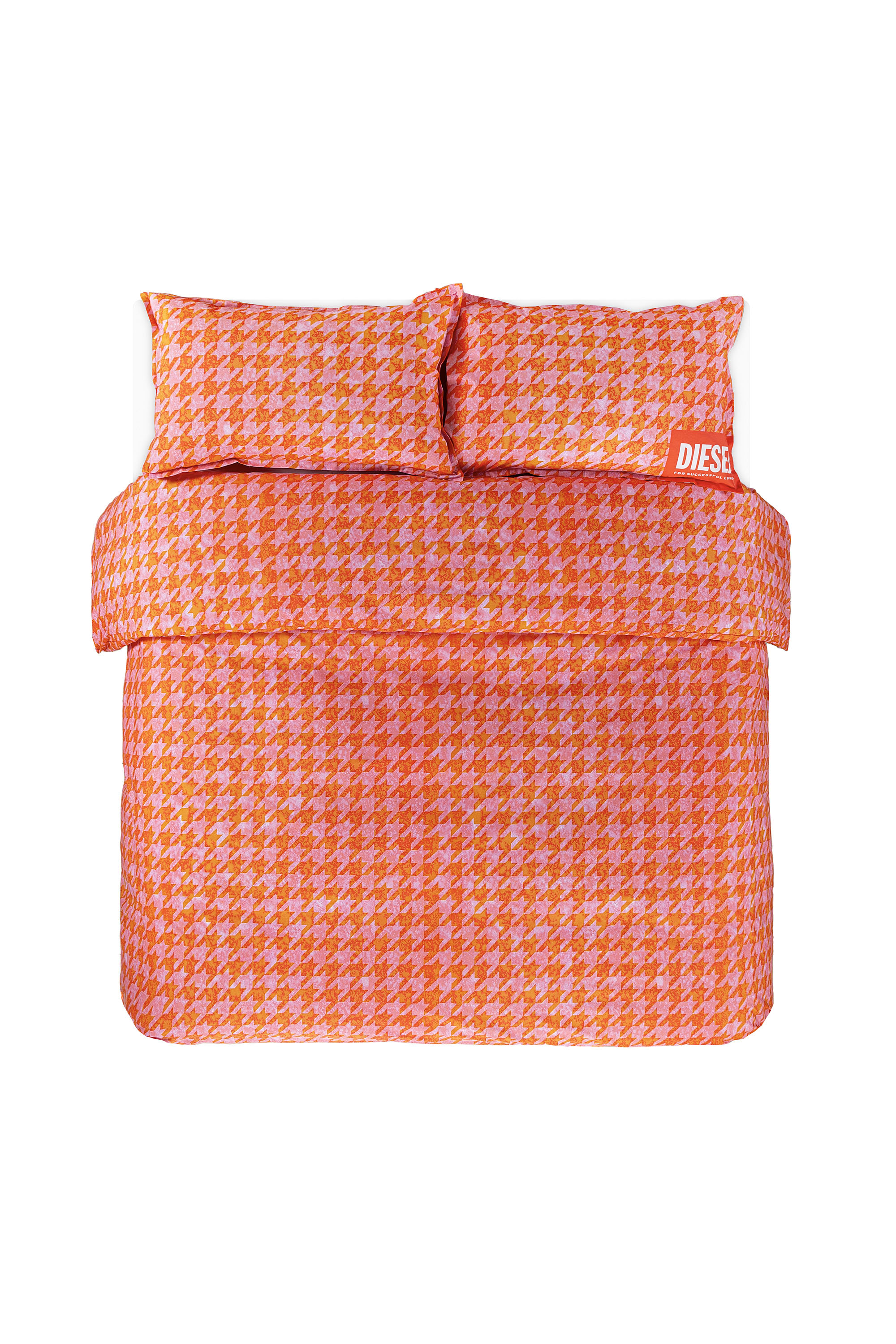 Diesel - 1018105  DROP PINK/RED PERCALE DUVET COV, Juego de funda n&oacute;rdica de percal para cama queen size Unisex in Naranja - 1