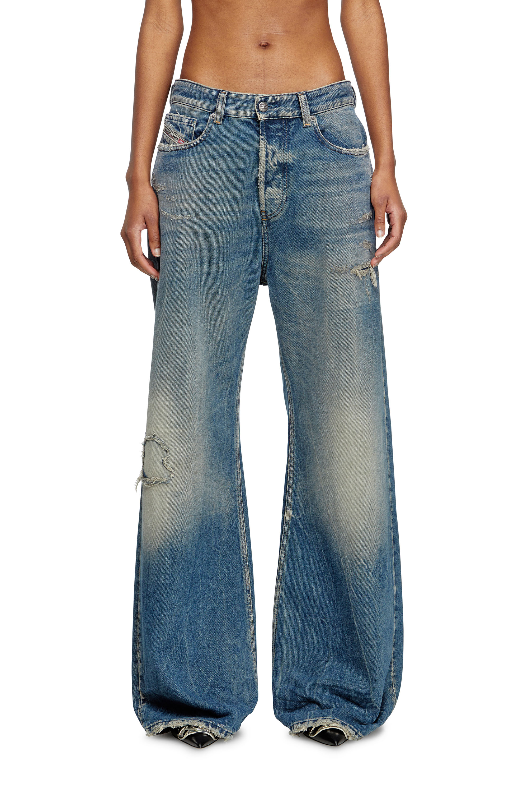 Diesel - Woman's Relaxed Jeans 1996 D-Sire 09M28, Medium blue - 1