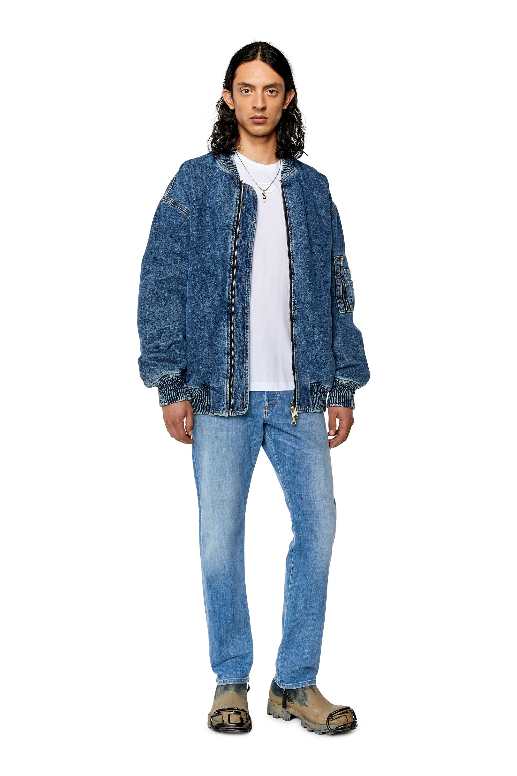 Diesel - Tapered Jeans D-Yennox 09F77, Azul Claro - Image 1
