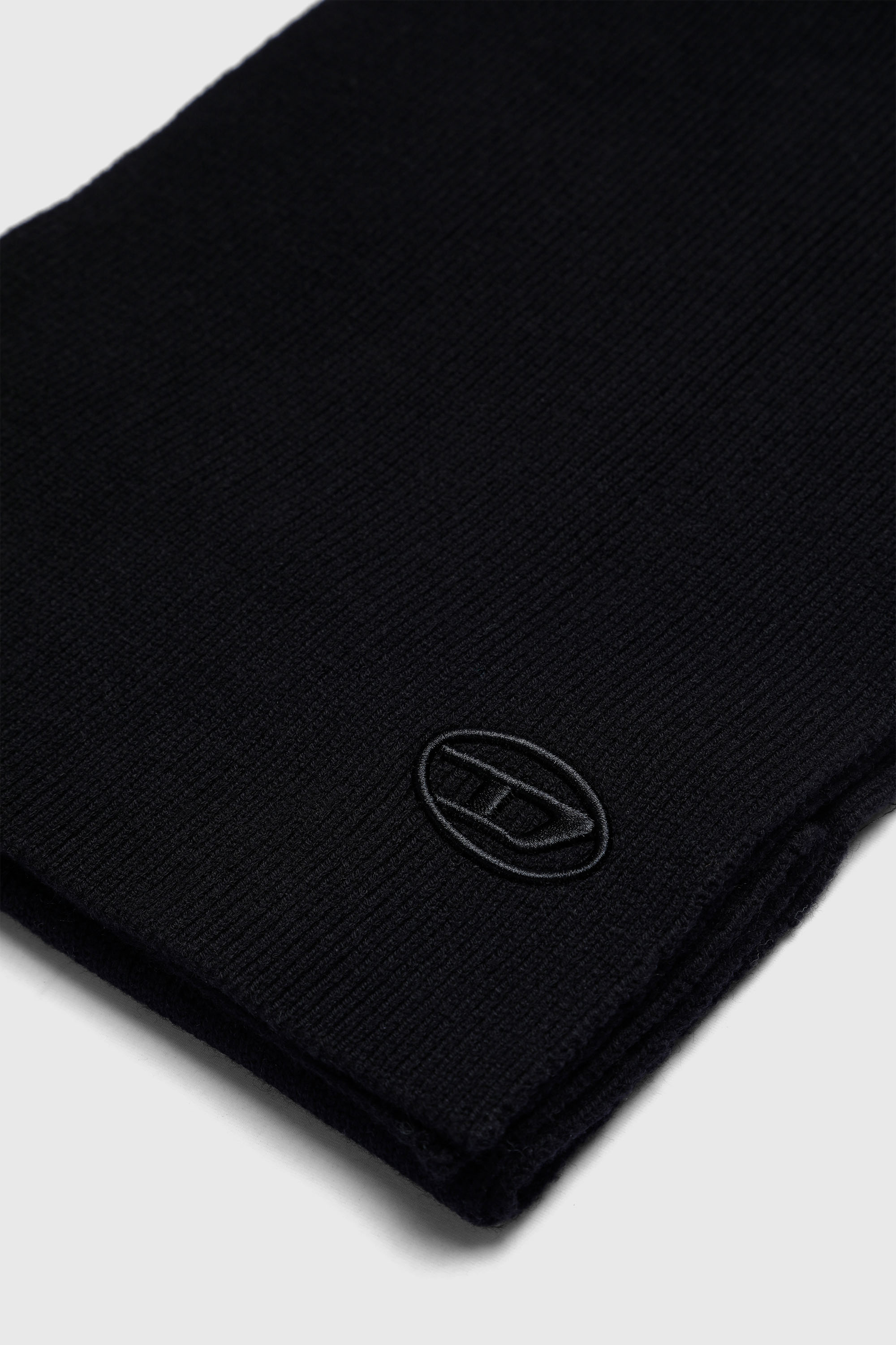 Diesel - K-CODER SCARF, Bufanda en canal&eacute; de mezcla de lana Unisex in Negro - 4