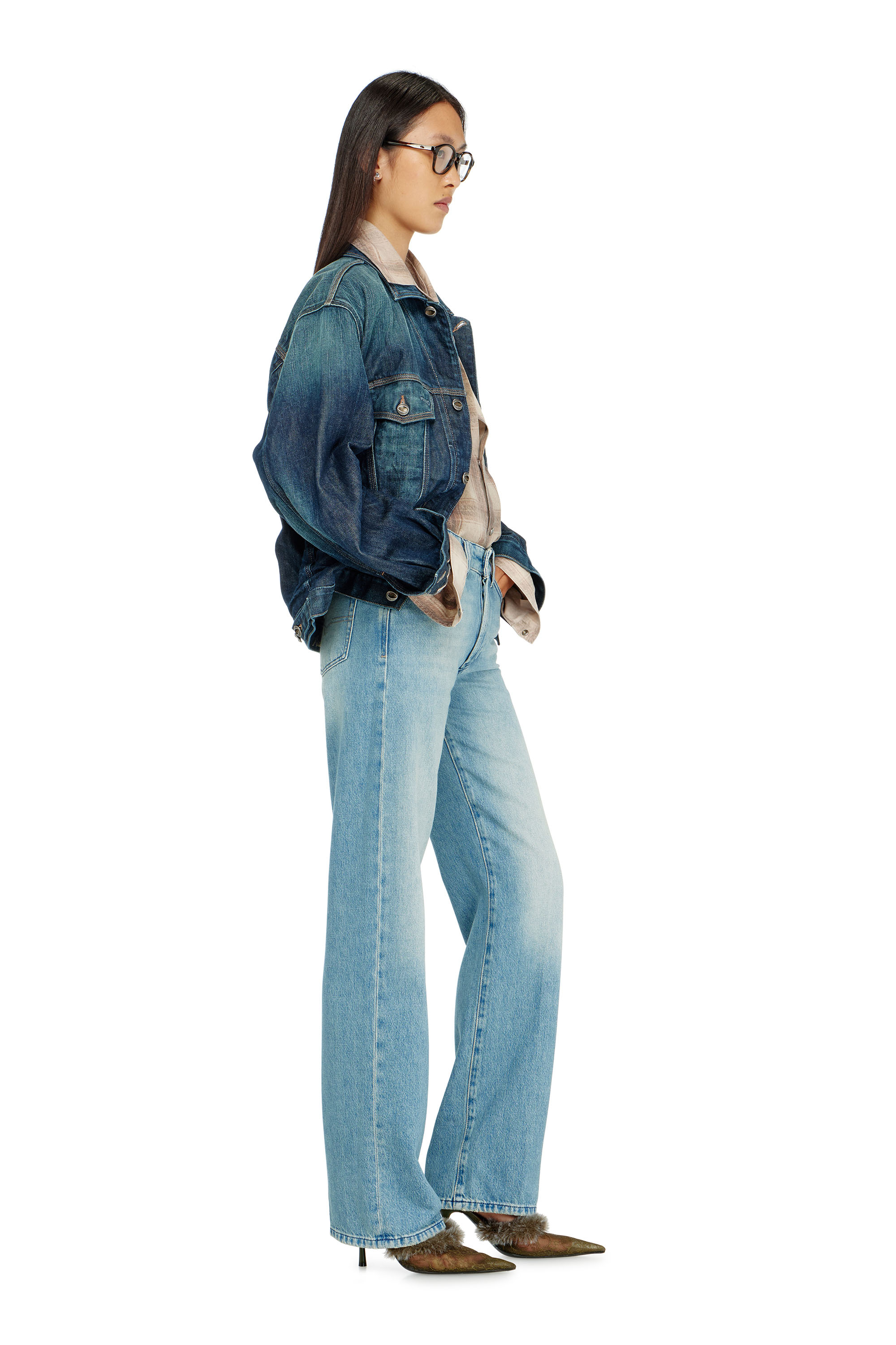Diesel - Regular Jeans 1971 D-Sent 0BEBF Mujer, Azul Claro - 2