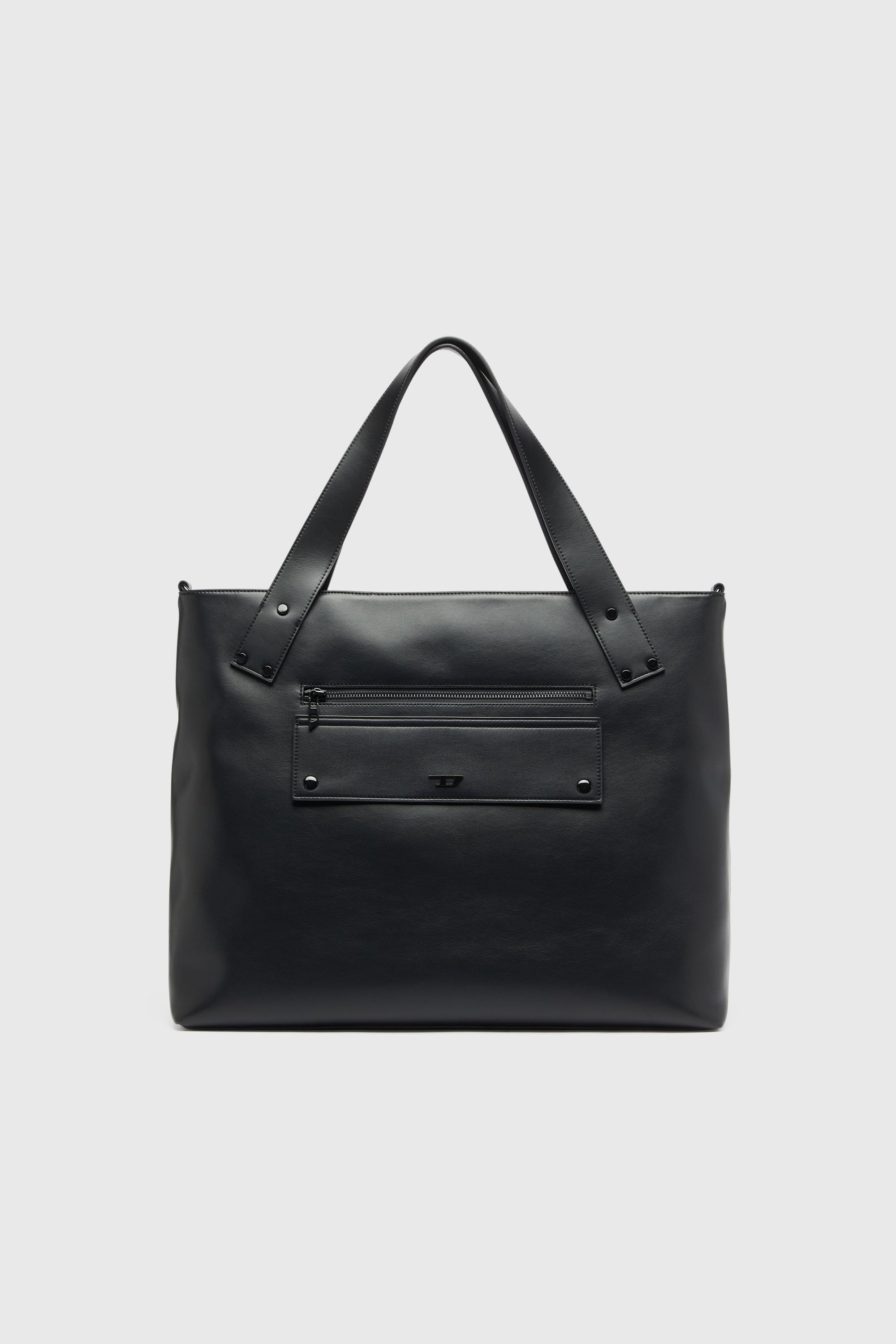 Diesel - RIVET-D TOTE E\W, Rivet-D -  Bolso shopping con cremallera y bolsillo con solapa Hombre in Negro - 1