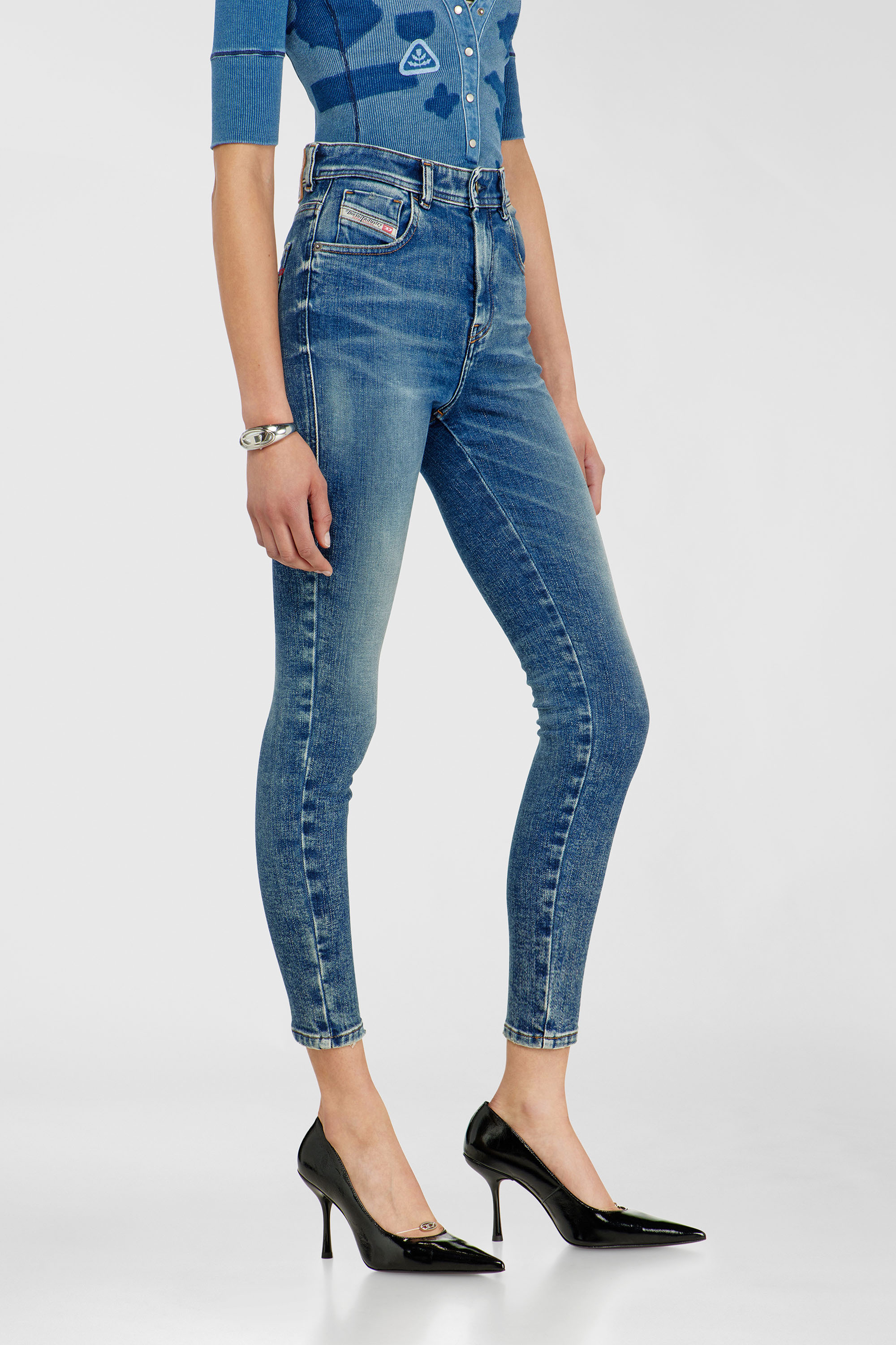 Diesel - Skinny Jeans 1984 Slandy-High 09P72 Mujer, Azul medio - 7