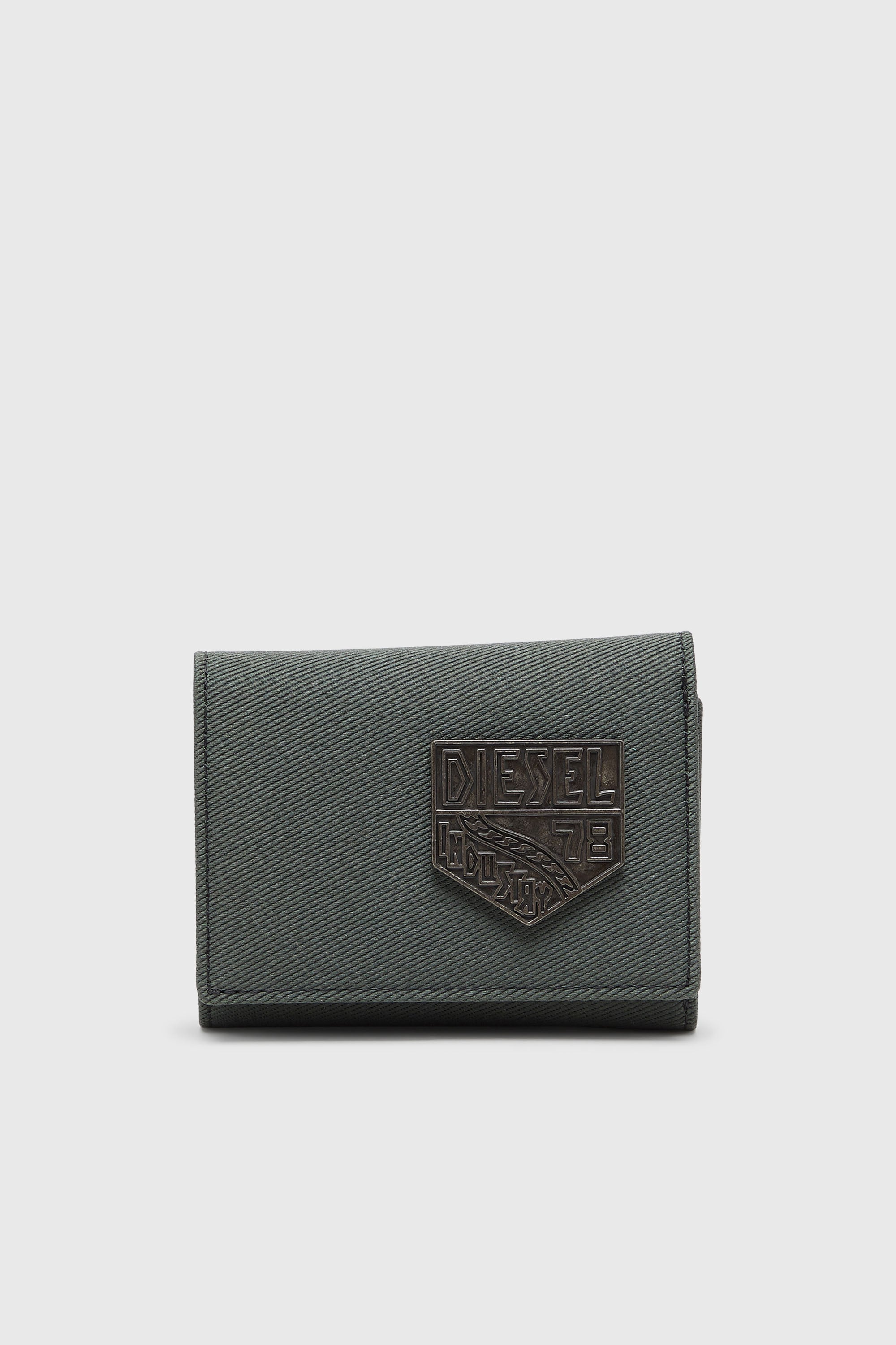 Diesel - D-PACK TRI FOLD COIN 3D, Monedero con patch en relieve Hombre in Verde - 1
