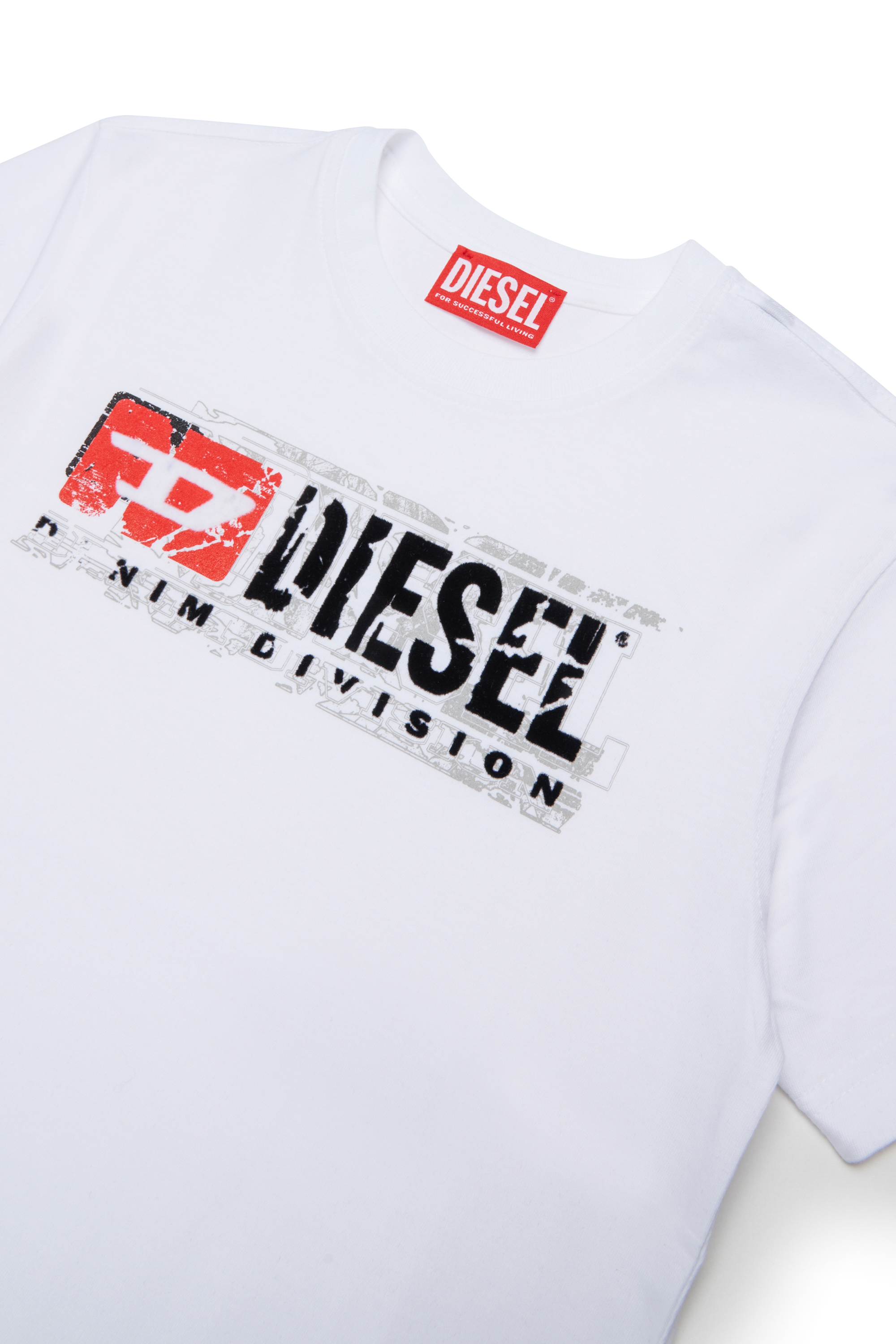 Diesel - TLOMIX, Camiseta con logo desgastado estampado Hombre in Blanco - 3