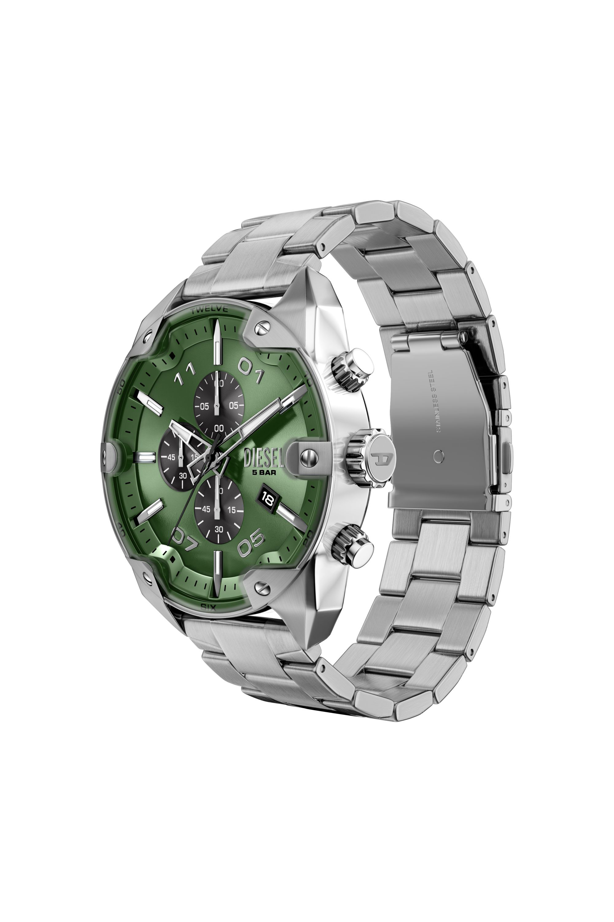Diesel - DZ4712 WATCH, Reloj Spiked de acero inoxidable con pinchos Hombre in Plateado - 4