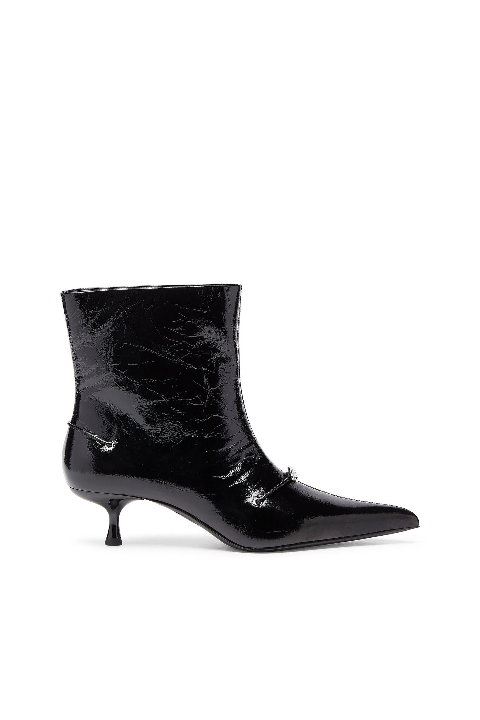 Diesel - D-JEWELS  40 TUBE, D-Ten&Half - Botines de cuero naplak Mujer in Negro - 1