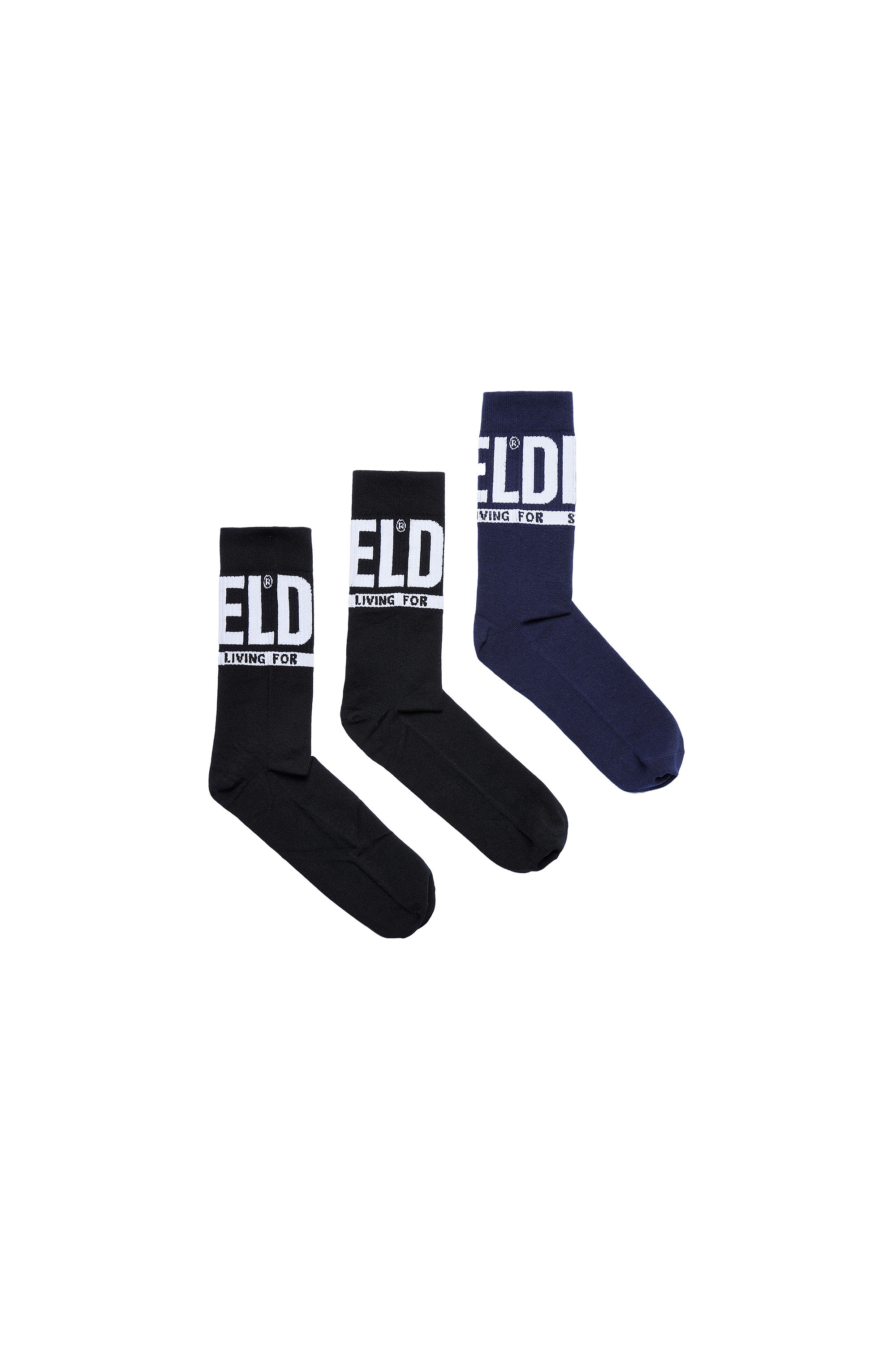 SKM-RAY-THREEPACK, Negro/Azul marino - Calcetines