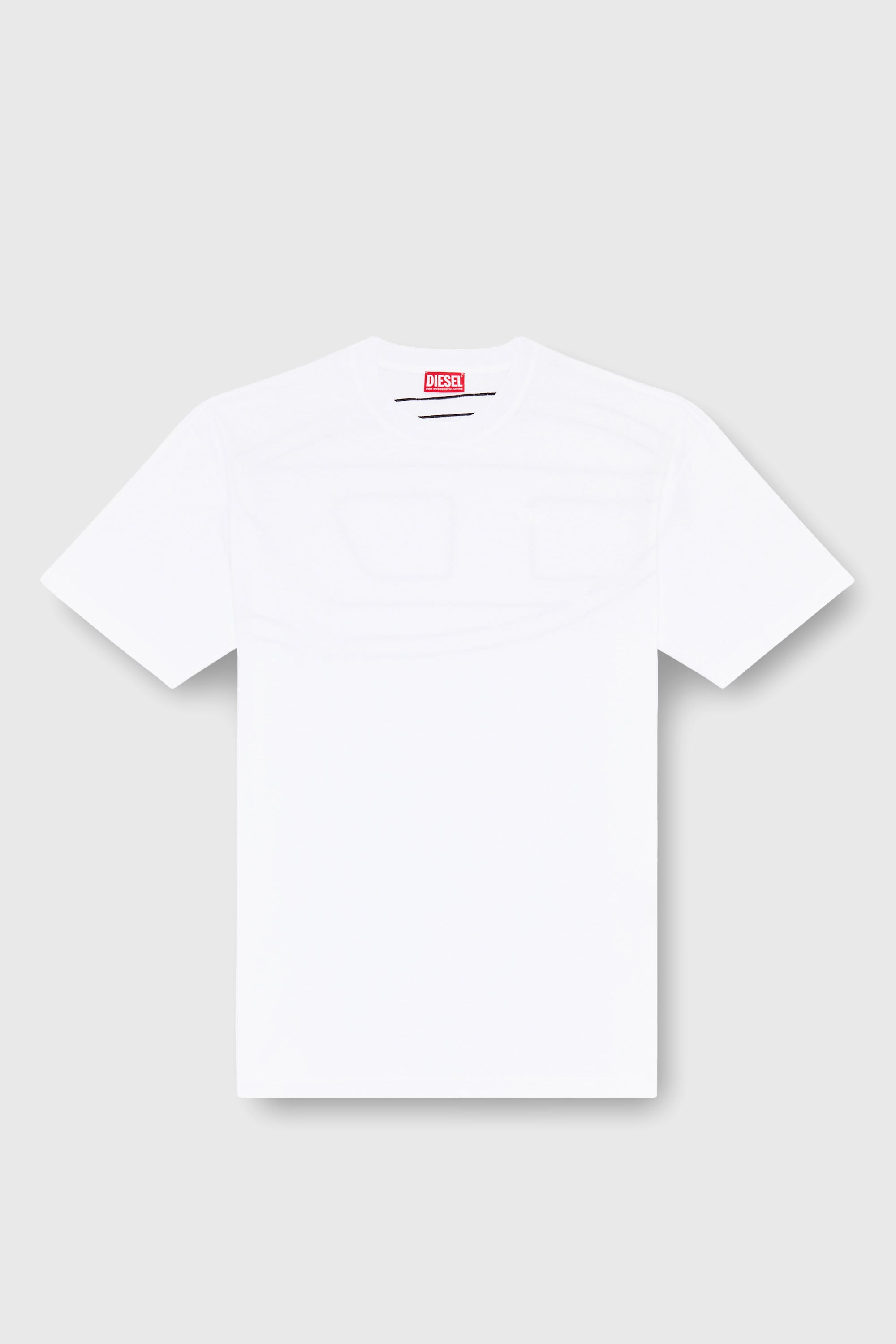 Diesel - T-BOGGY-MEGOVAL-D, Camiseta con bordado oval D grande Hombre in Blanco - 2