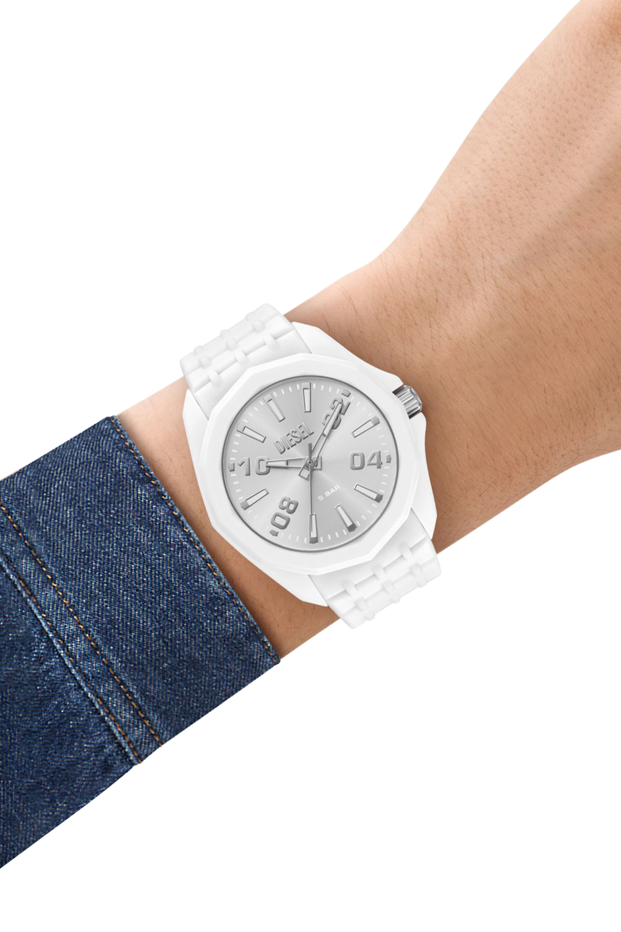 Diesel - DZ2244 WATCH, Reloj Stinger de silicona blanca Hombre in Blanco - 5