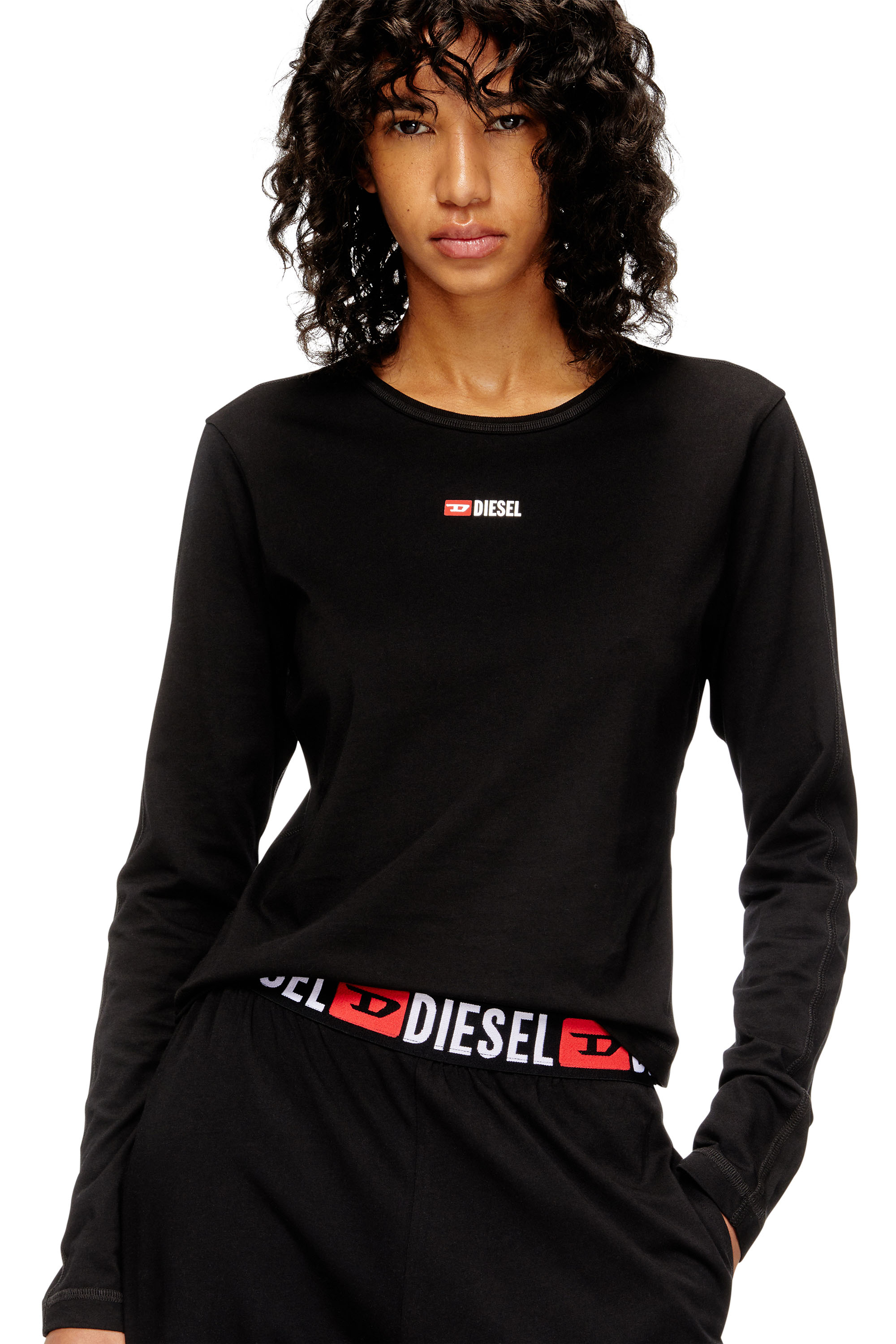 Diesel - SET-GILDA-D-CORE, Pijama de algodón elástico Mujer in Negro - 3