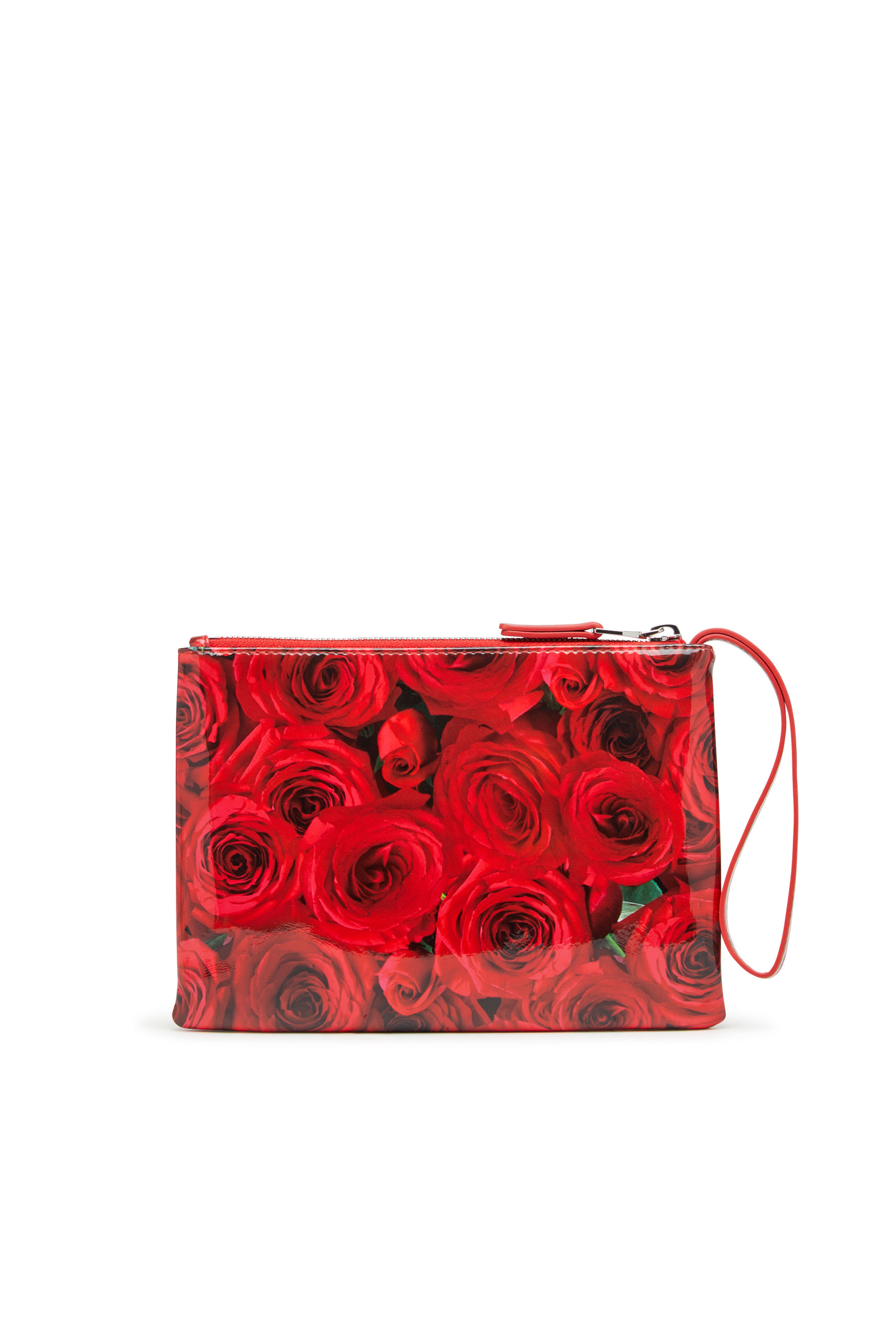 Diesel - PLAY POUCH II, Monedero de poliuretano brillante estampado Mujer in Rojo - 2