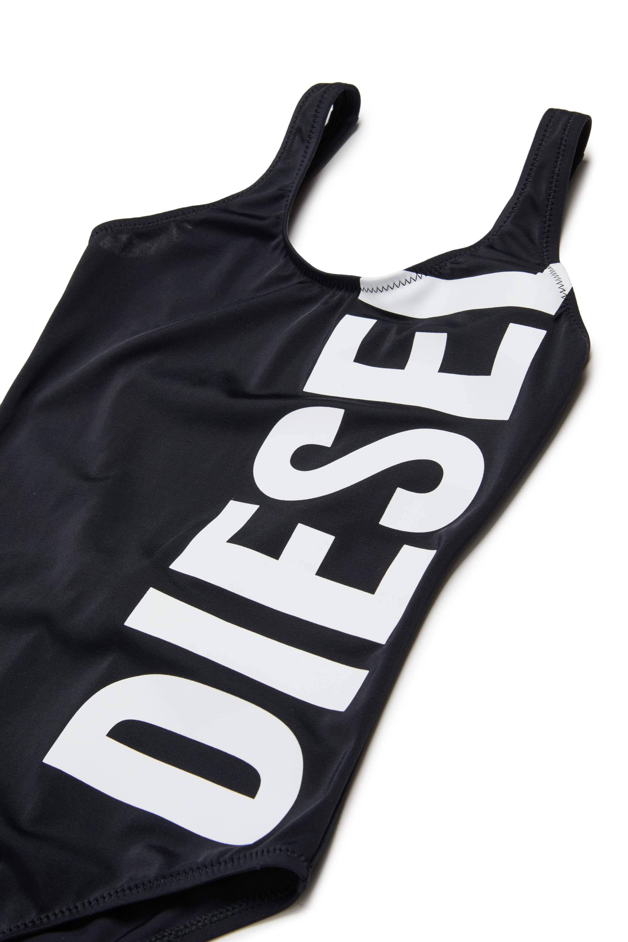Diesel - MIDELY, Ba&ntilde;ador de color liso con maxi logo Mujer in Negro - 3
