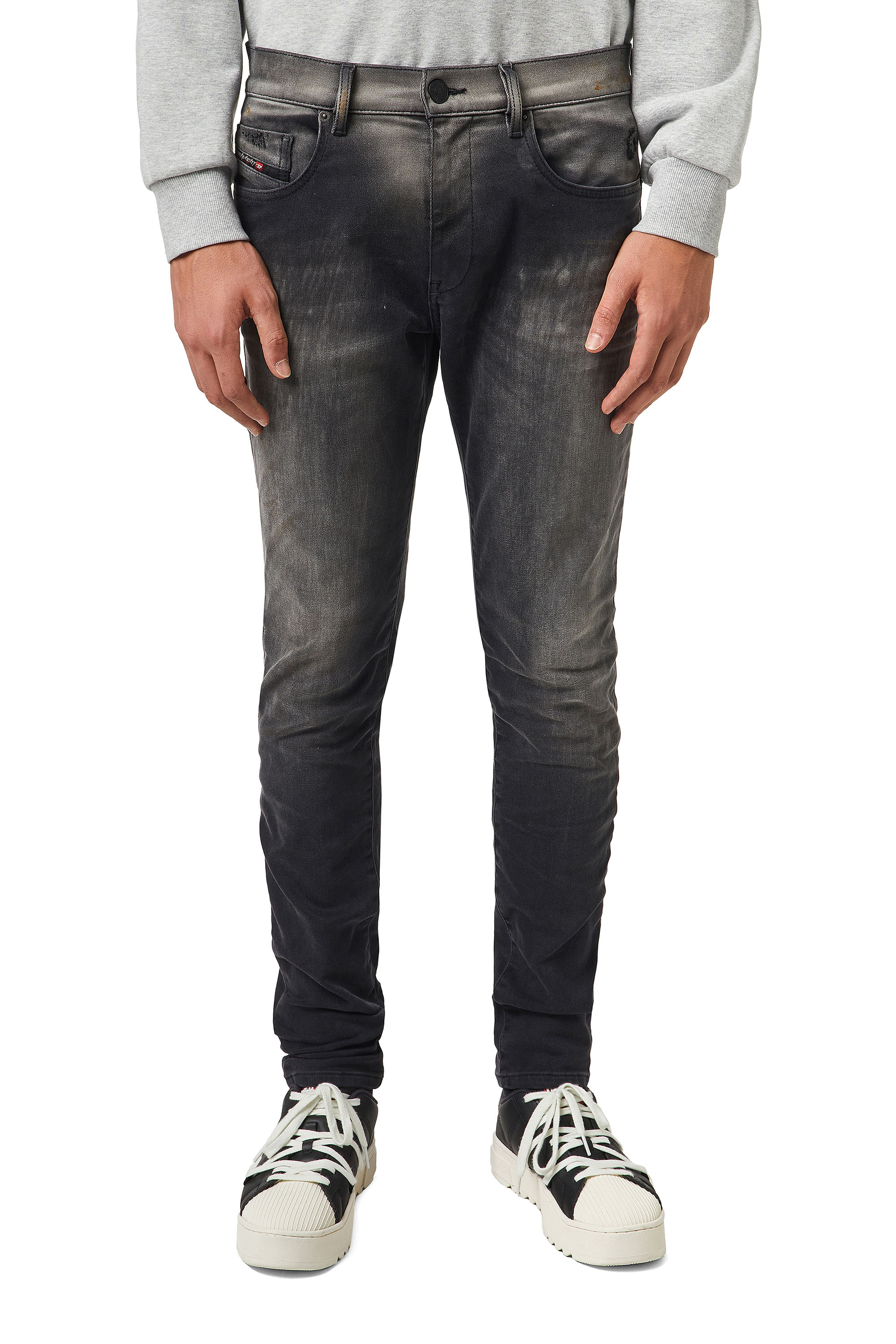 D-Strukt JoggJeans® 09B04, Negro/Gris oscuro - Vaqueros