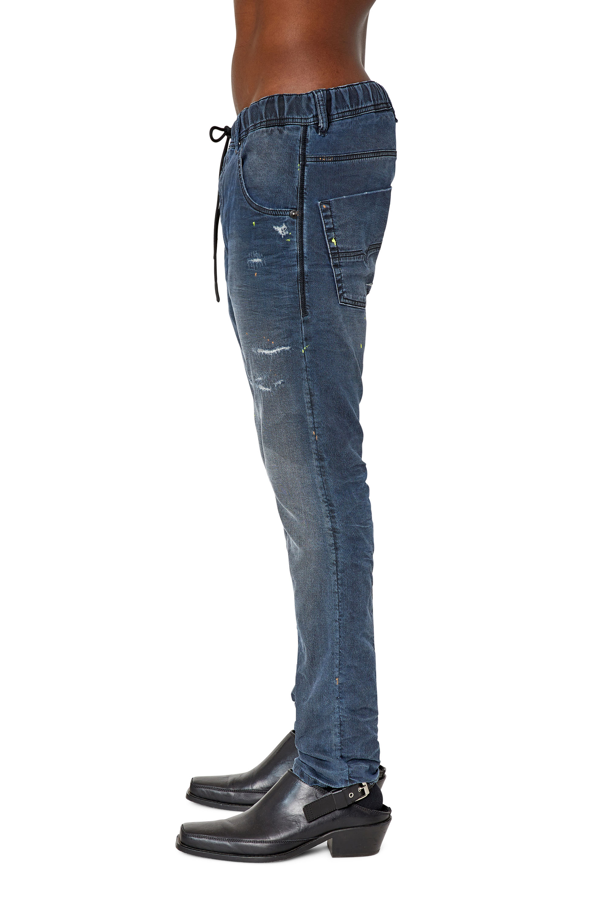 Diesel - Krooley JoggJeans® 069QH Tapered, Azul Oscuro - Image 4