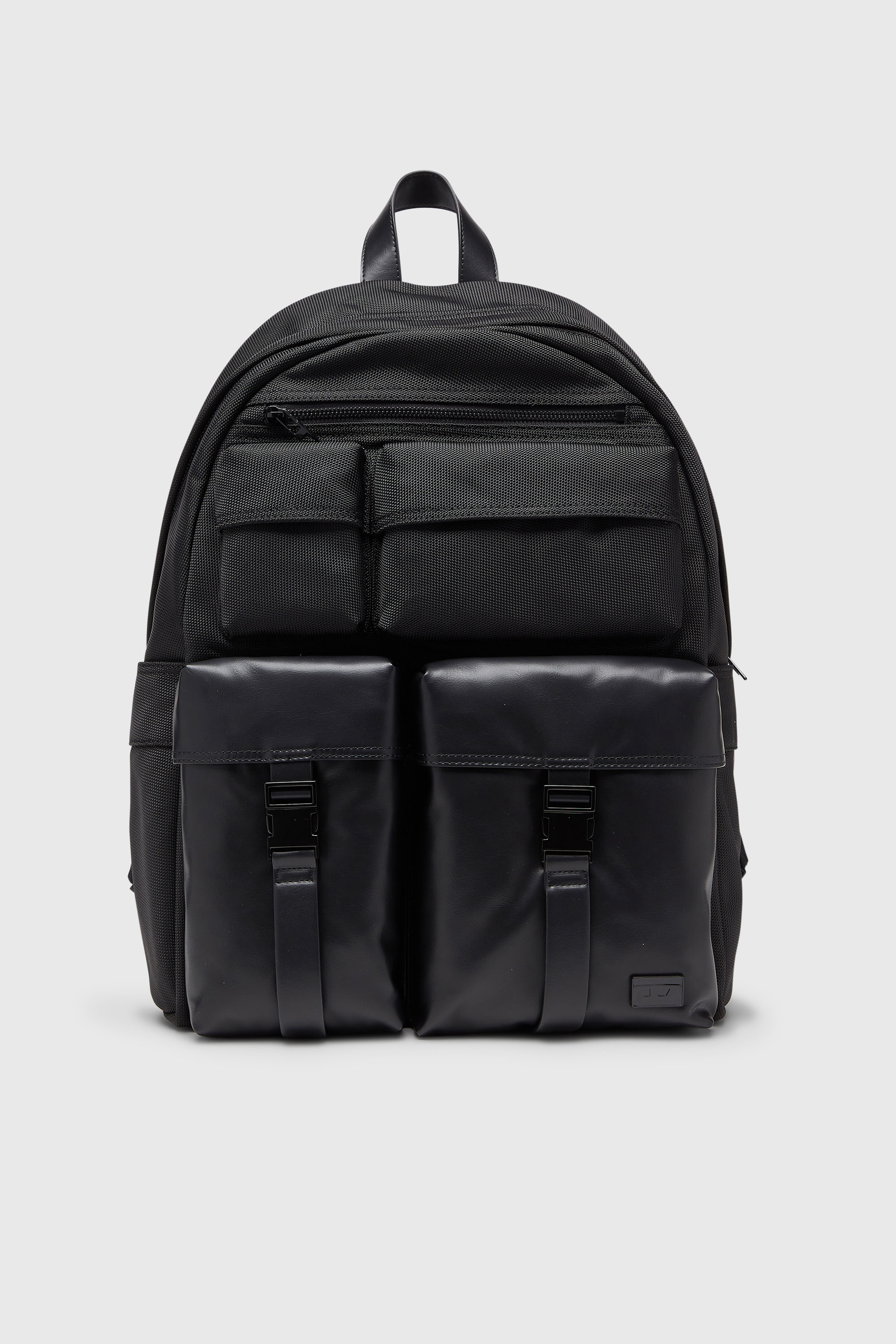 Diesel - MULTI-PKTS BACKPACK X, Multi-Pkts - Mochila de nailon con bolsillos frontales Unisex in Negro - 1