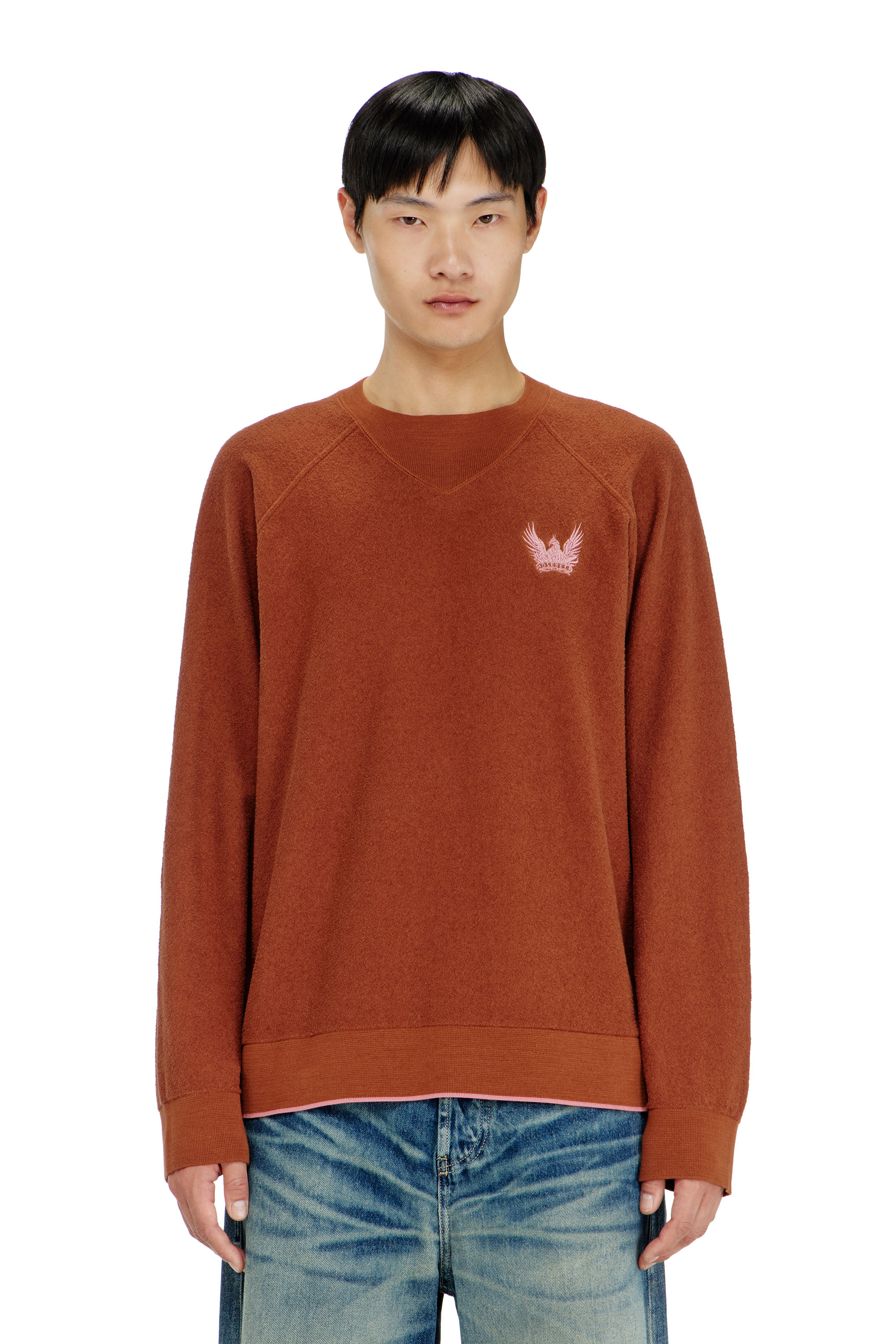Diesel - K-RALFS, Jersey boucl&eacute; con bordado Phoenix Hombre in ToBeDefined - 3