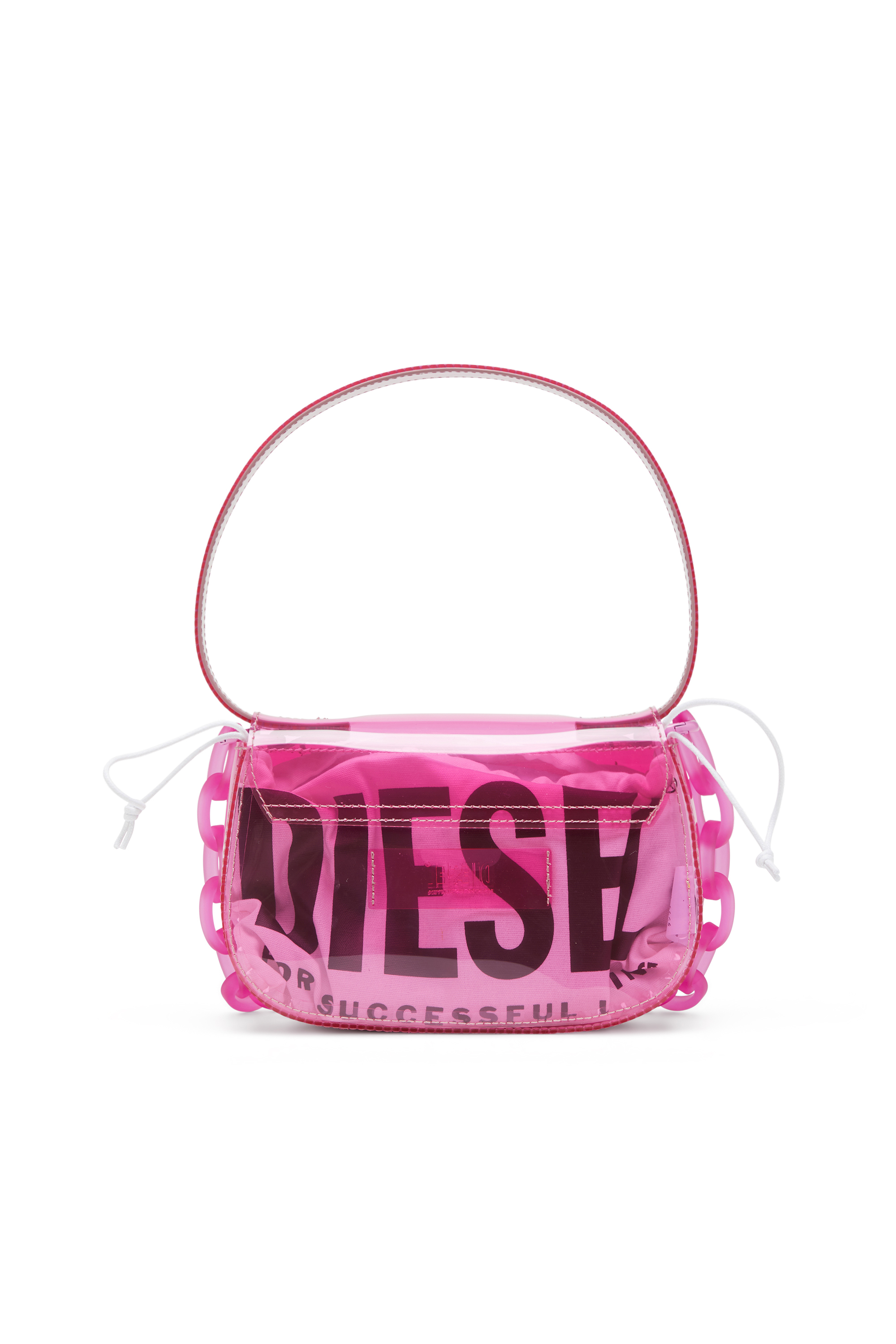 Diesel - 1DR, 1DR-Iconic bolso de hombro en TPU transparente Mujer in Rosa - 2