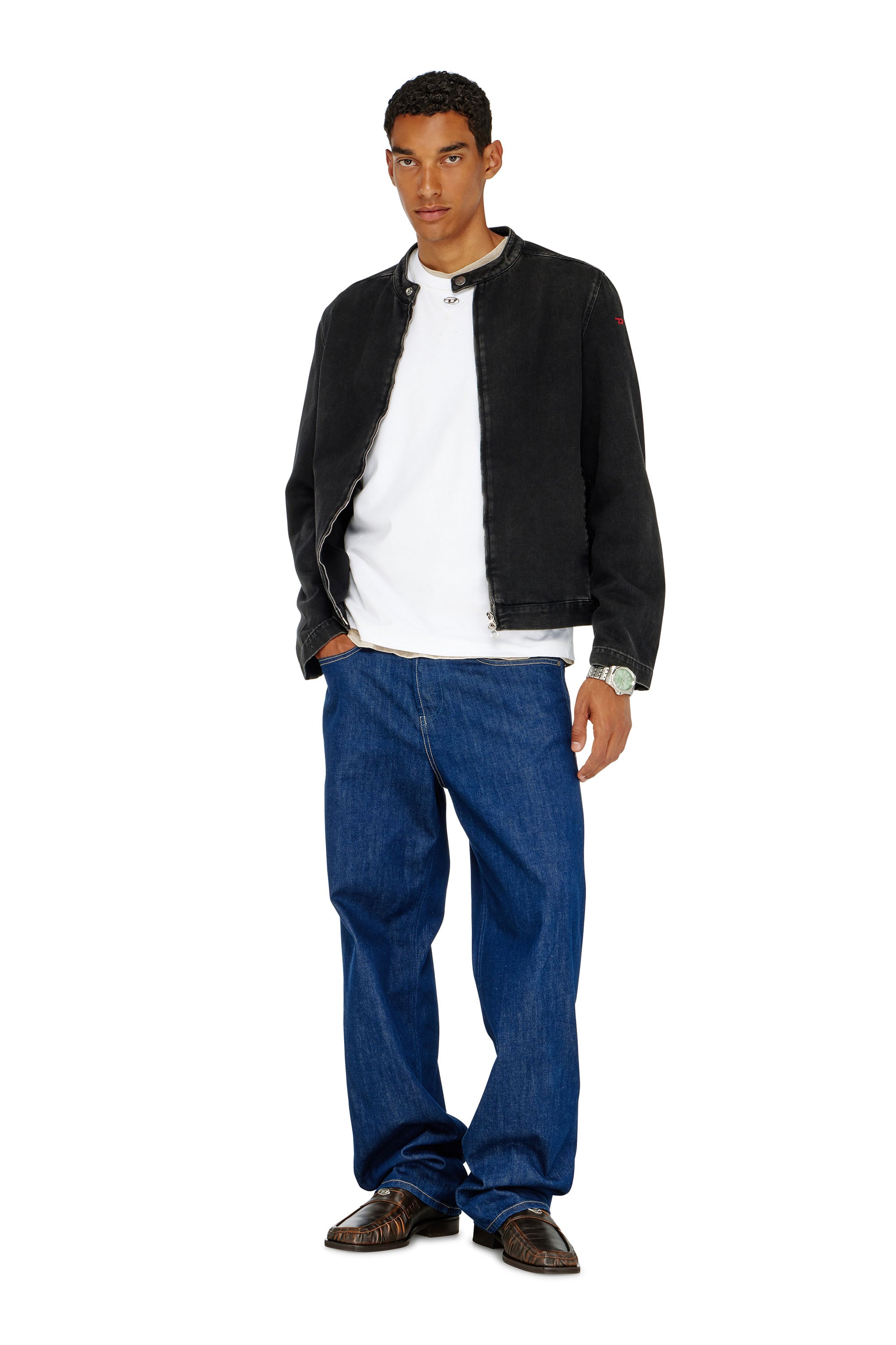 Diesel - T-MADJUST-TR, Camiseta regular con cuello redondo y Oval D Hombre in Blanco - 2
