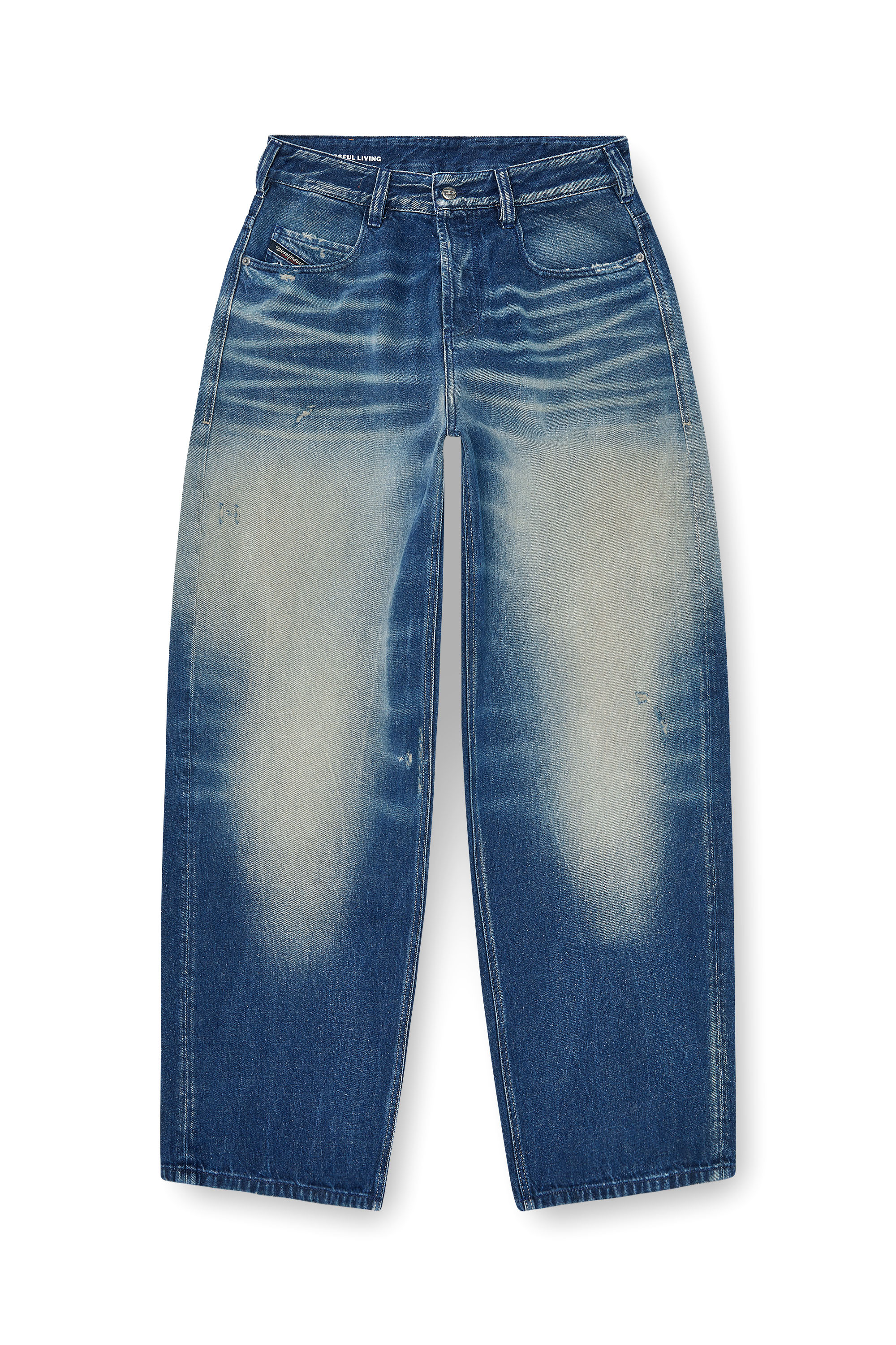 Diesel - Relaxed Jeans 1997 D-Enim 007DQ Unisex, Azul Oscuro - 3