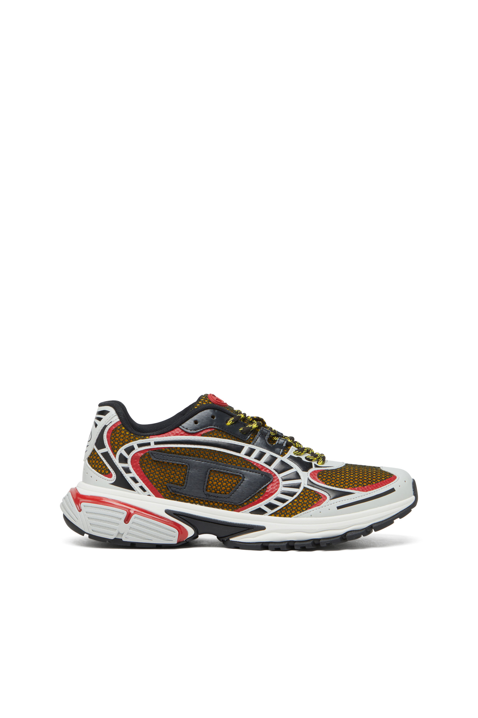 Diesel - S-PRO-V-DENSE LOW, Man's S-Pro-V-Dense-Mesh sneakers with Oval D logo in Red/Black - 1