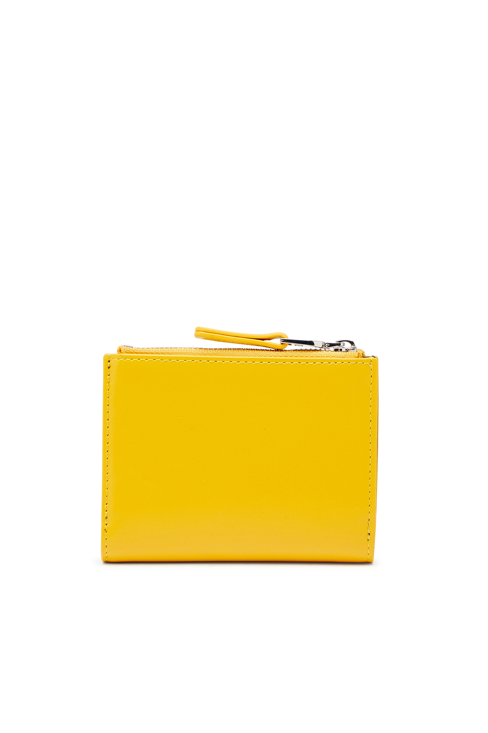 Diesel - 1DR BI-FOLD ZIP II, Peque&ntilde;a cartera de cuero que se pliega por la mitad Mujer in Amarillo - 2