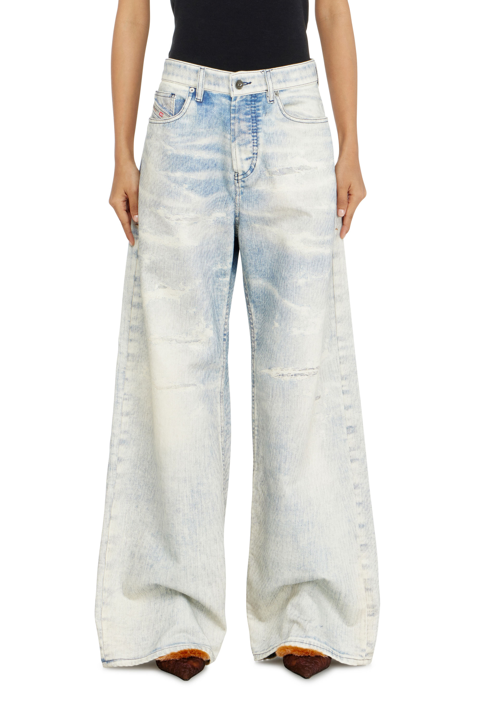 Diesel - Relaxed Jeans 1996 D-Sire 09R69 Mujer, Azul Claro - 4