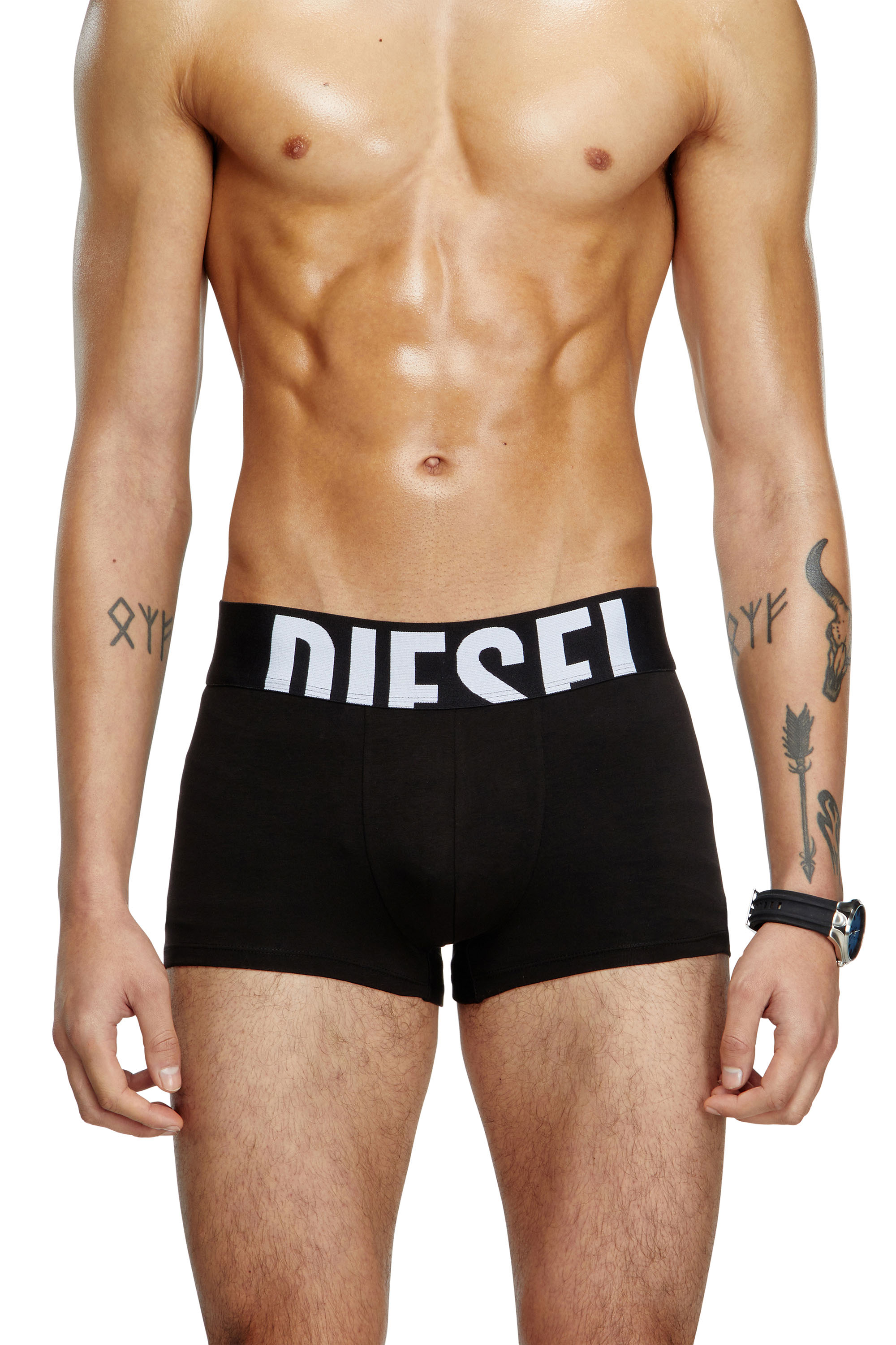 Diesel - UMBX-DAMIENTHREEPACK-5.5EL, Paquete de tres bóxers ajustados de algodón elástico Hombre in Negro - 2