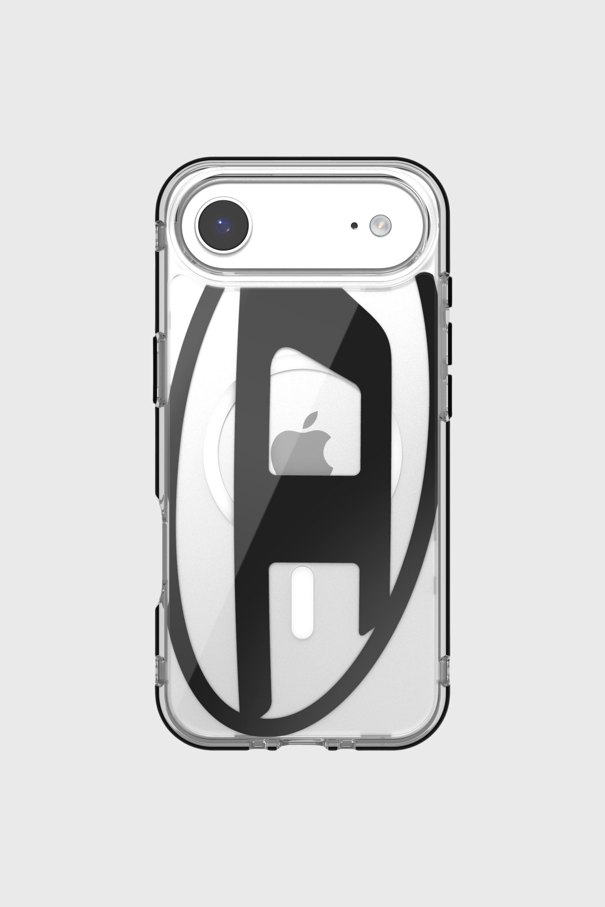 Diesel - 60416 AOP CASE, Funda met&aacute;lica Oval D con Magsafe para iPhone 17 Air Unisex in Negro - 2