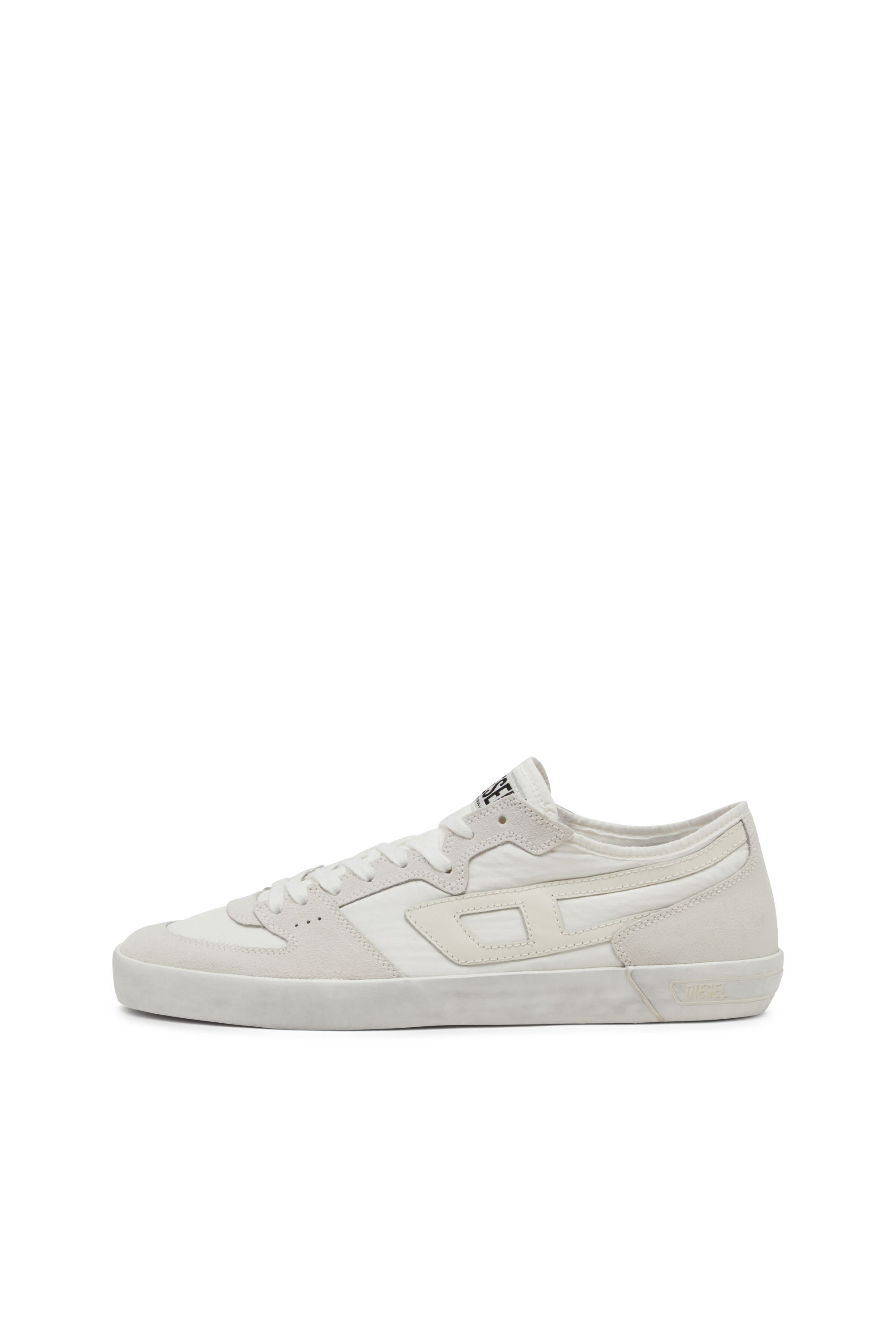 Diesel - S-LEROJI D-1 LOW, Deportivas de ripstop acolchado y gamuza Hombre in Blanco - 7