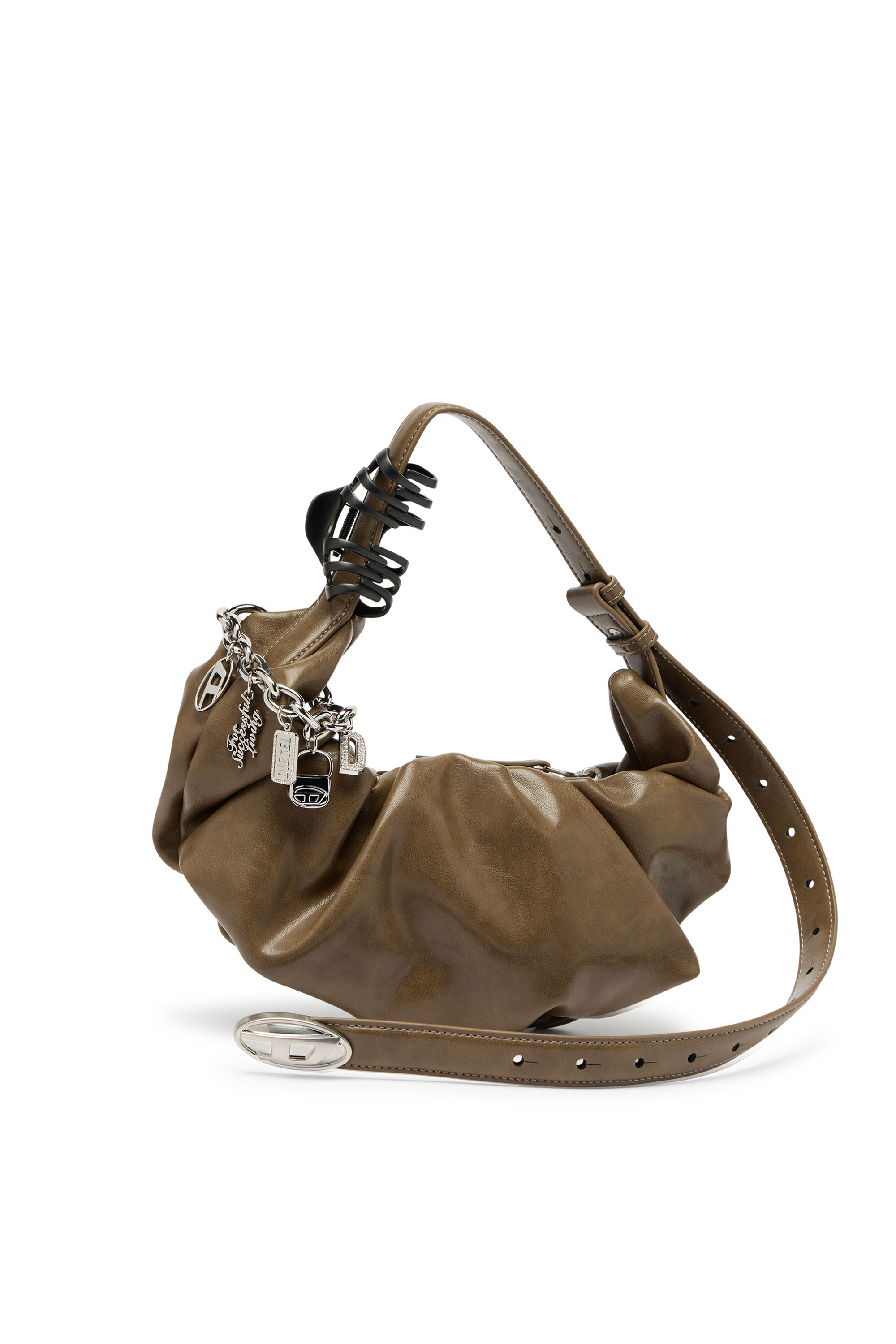 Diesel - GRAB-D HOBO S, Woman's Grab-D-Hobo bag in Brown - 6