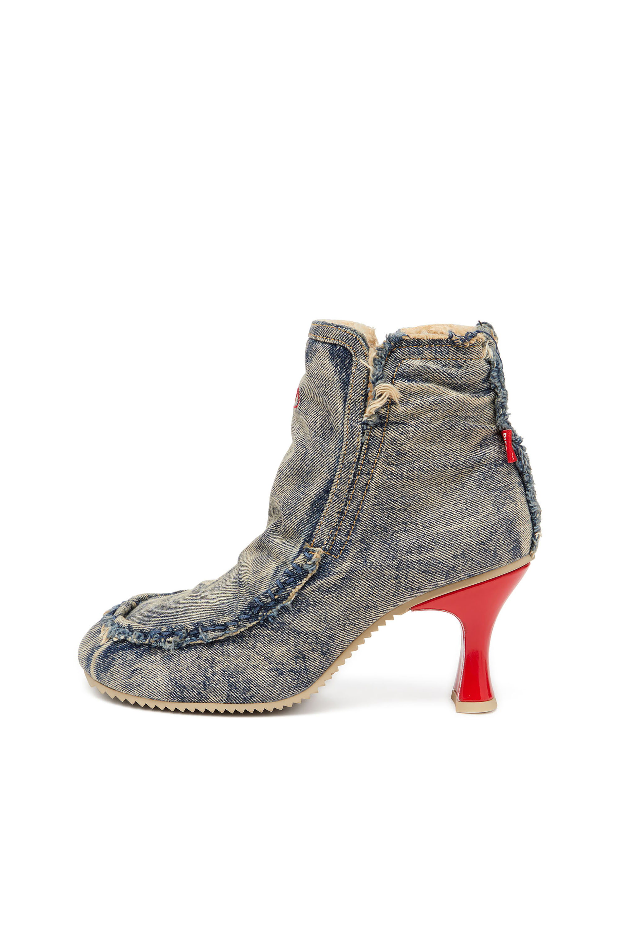 D-WOODSTOCK HEEL AB, Azul Diesel - D-WOODSTOCK HEEL AB, D-Woodstock - Botas de denim con tacón Mujer in Azul marino - 8