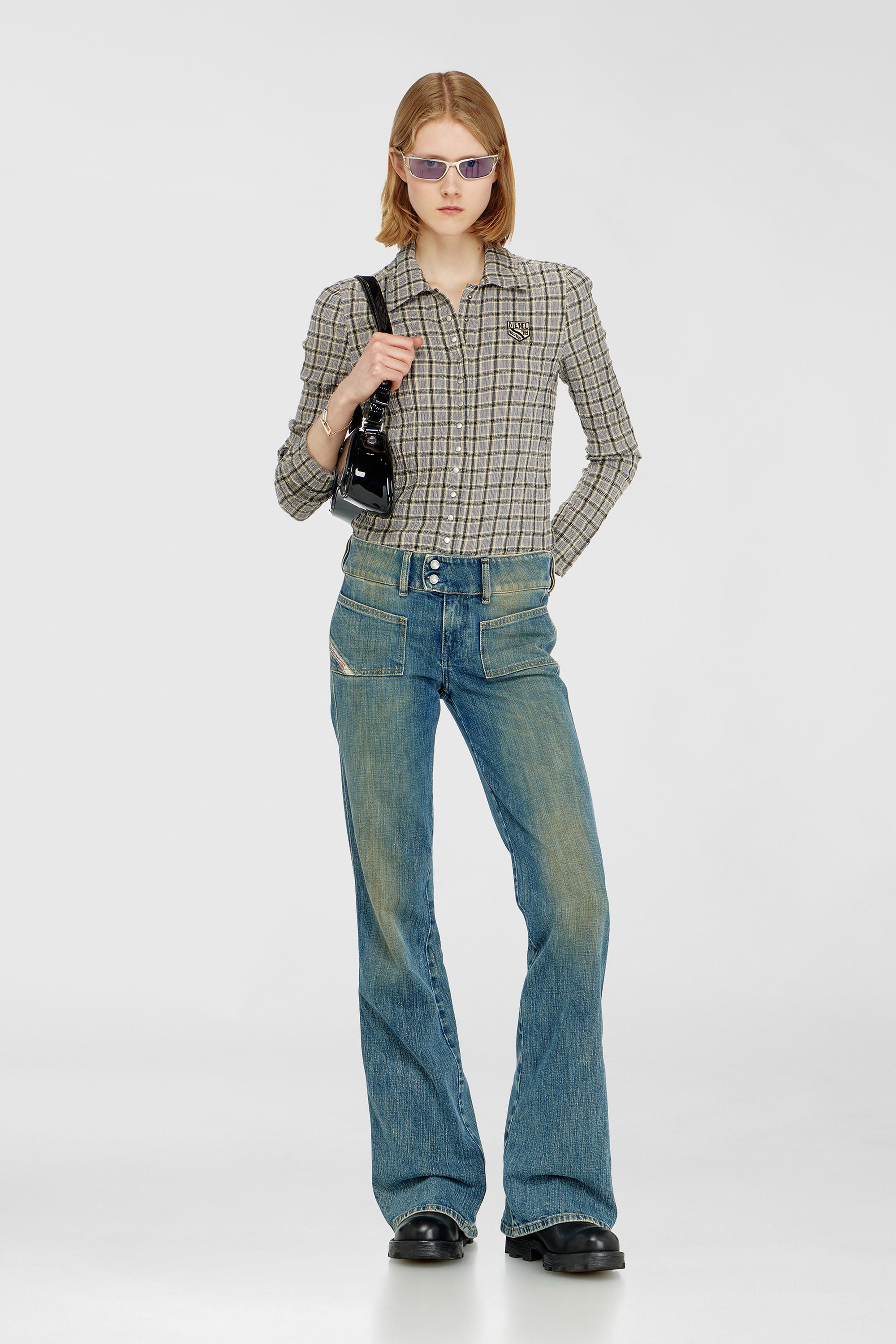 Diesel - Bootcut Jeans D-Hush 007EJ Mujer, Azul medio - 1