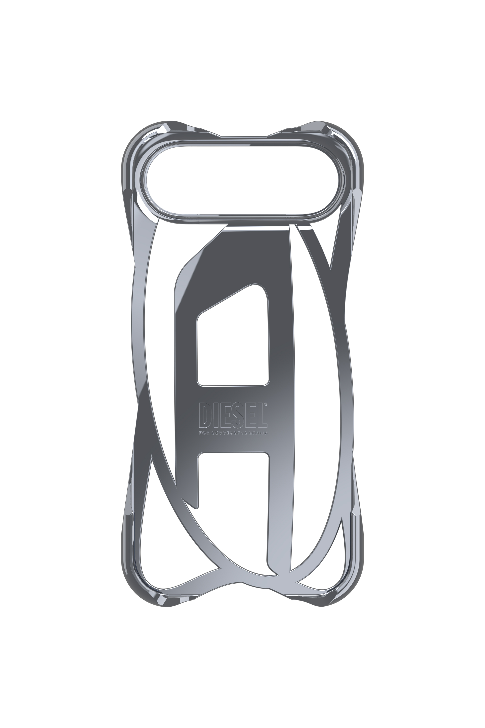 Diesel - 60444 D FRAME CASE, Funda brillante Caged D para iPhone 17 Air Unisex in Gris - 4