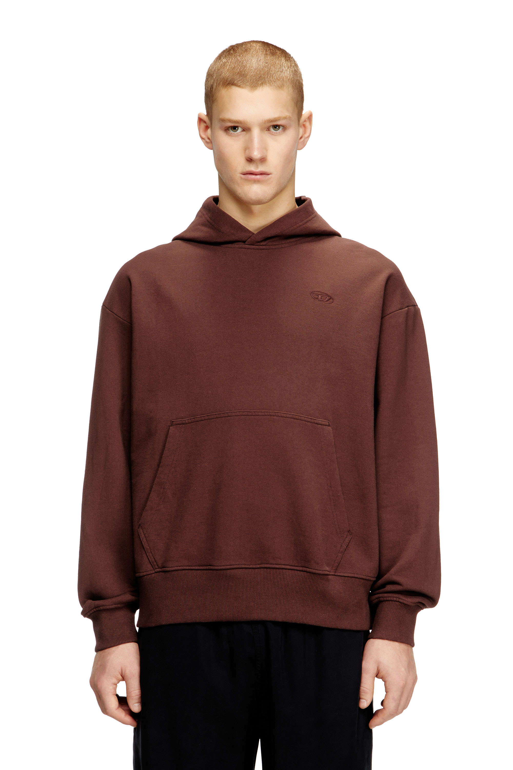 Diesel - S-MACS-HOOD-MEGOVAL-D, Sudadera con capucha con bordado del logotipo Hombre in ToBeDefined - 1