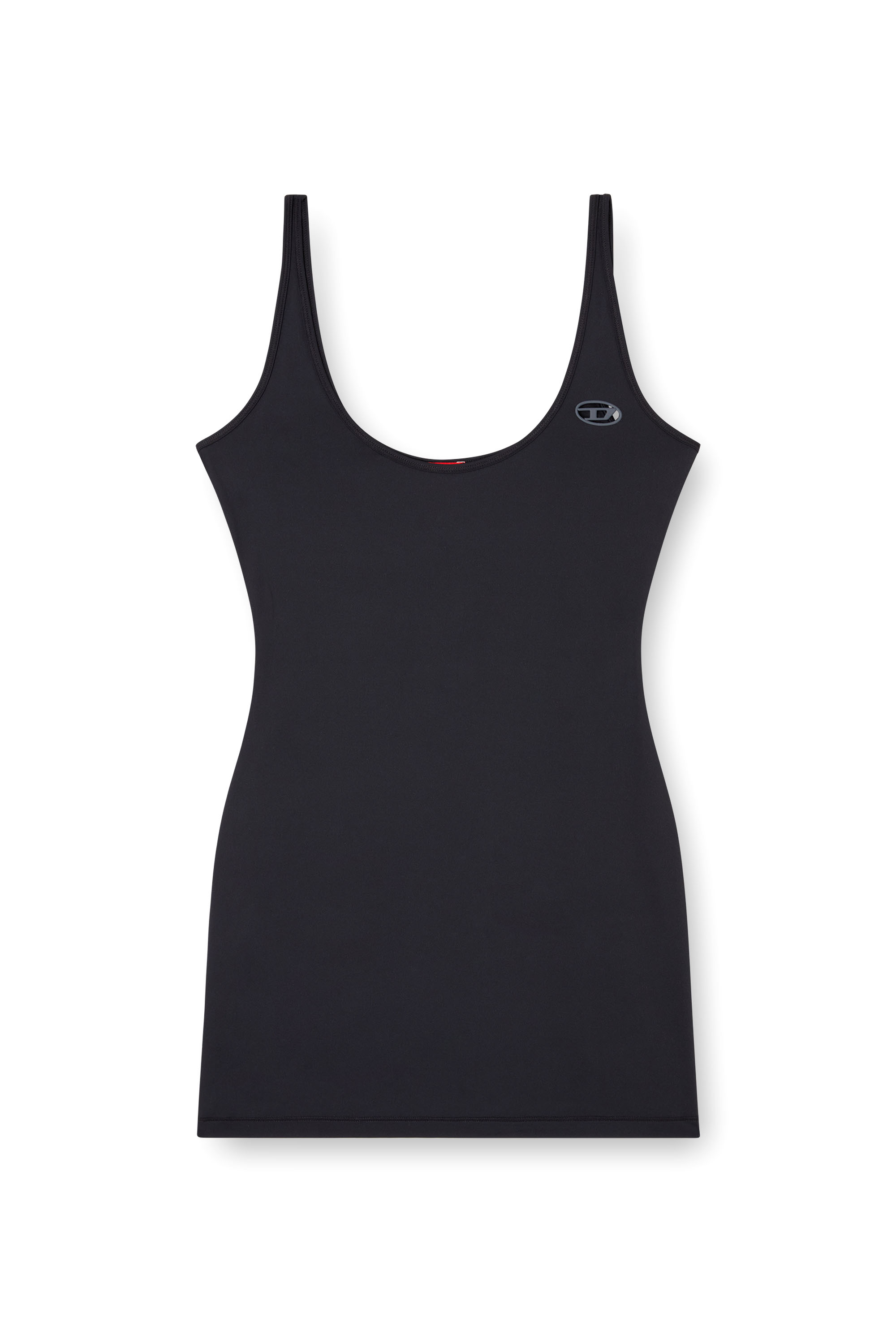 Diesel - FRANKIE-UTLT, Vestido lencero elástico Mujer in Negro - 2