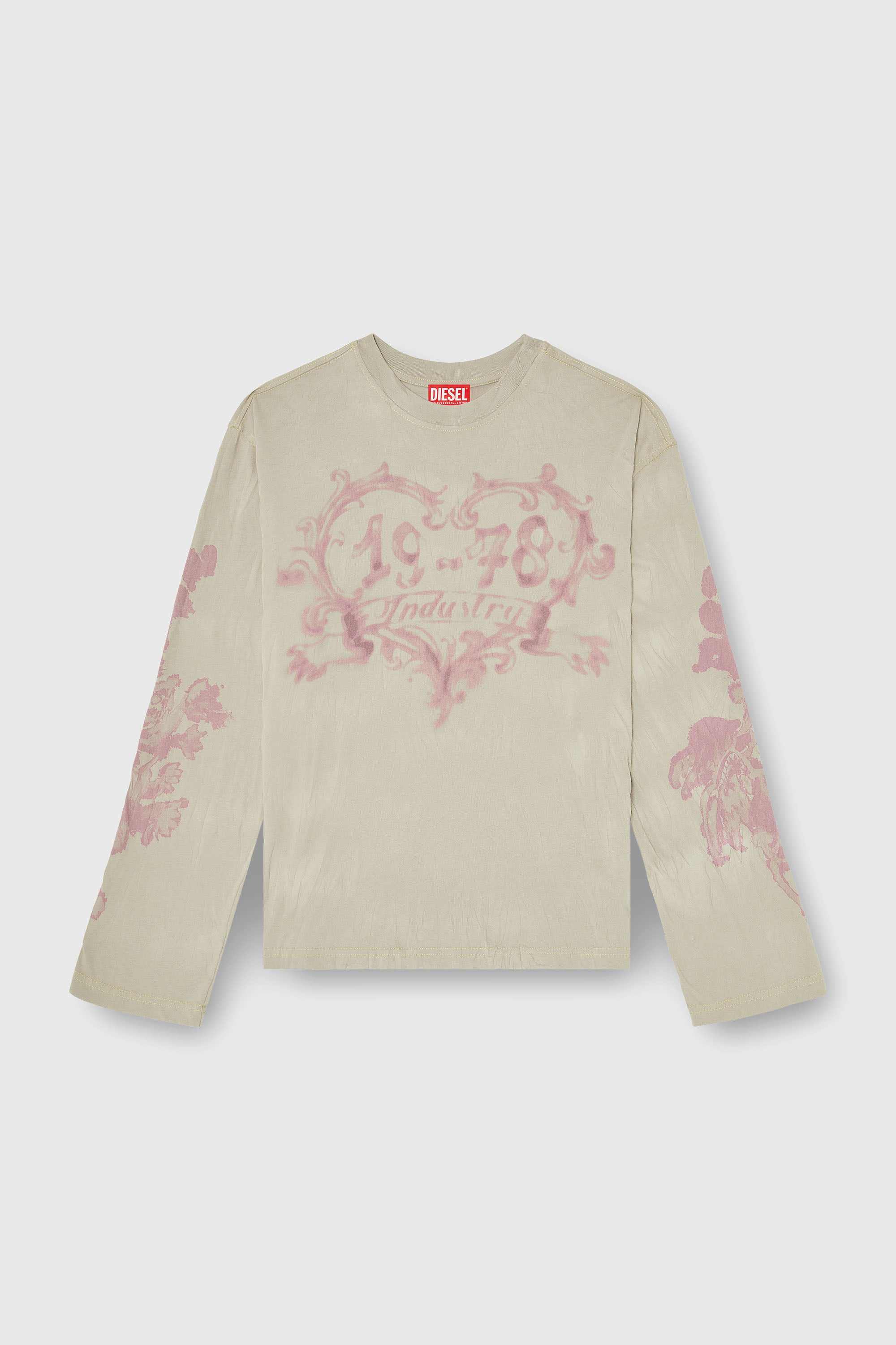Diesel - T-HILARY-LS-AA1, Camiseta de manga larga de algod&oacute;n con estampado gr&aacute;fico Mujer in Multicolor - 2