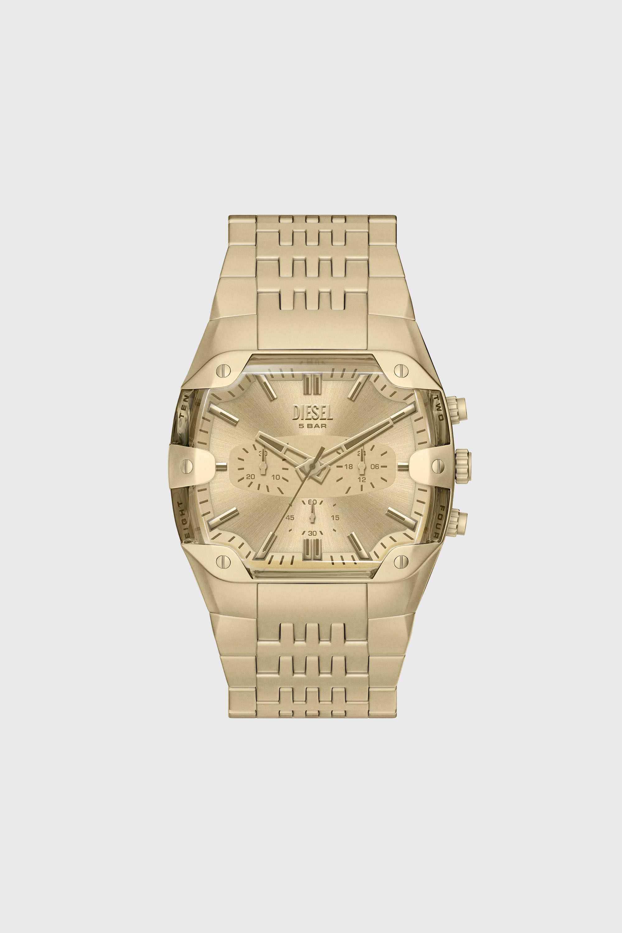 Diesel - DZ4718 WATCH, Reloj Spiked Cushion de acero inoxidable tono dorado Hombre in Dorado - 1