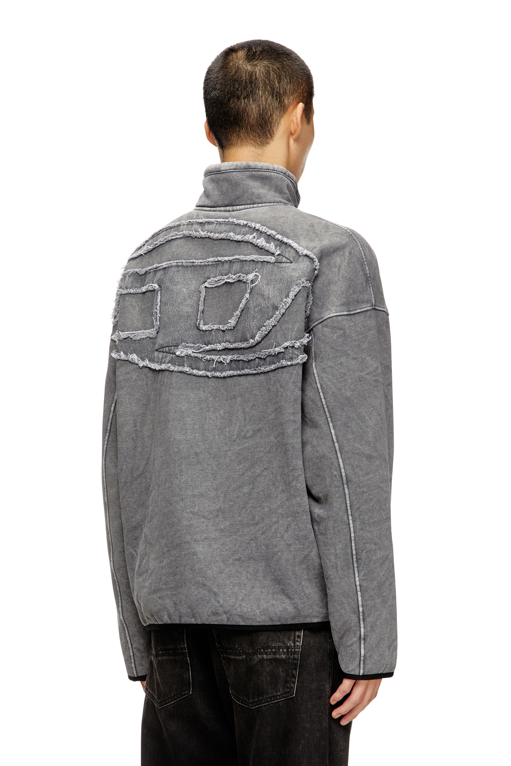 Diesel - S-BATY-NEW, Sudadera con cierre de cremallera y forro interior Hombre in Gris - 4