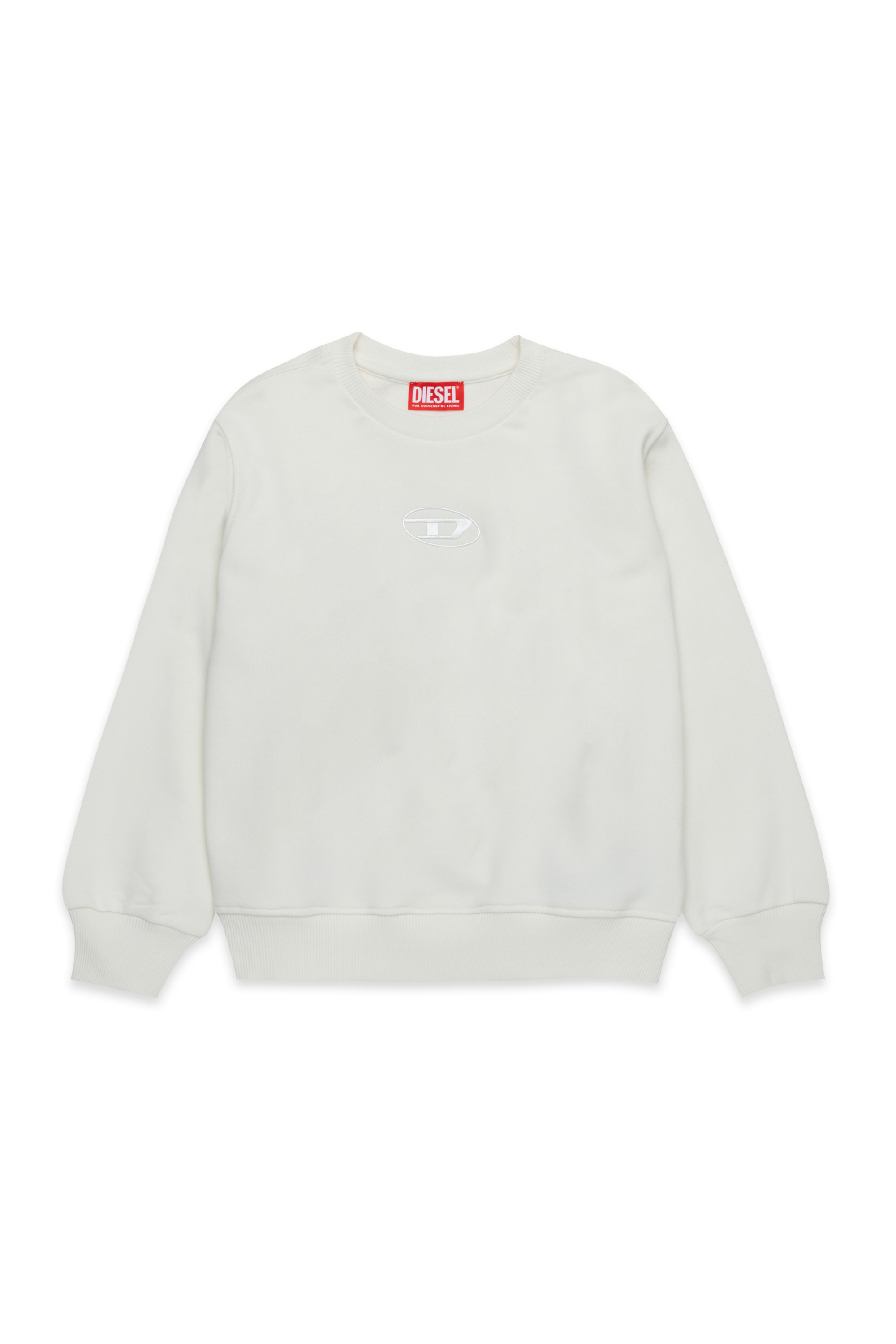 Diesel - SITTIAR, Sudadera con bordado Oval D Mujer in Blanco - 1