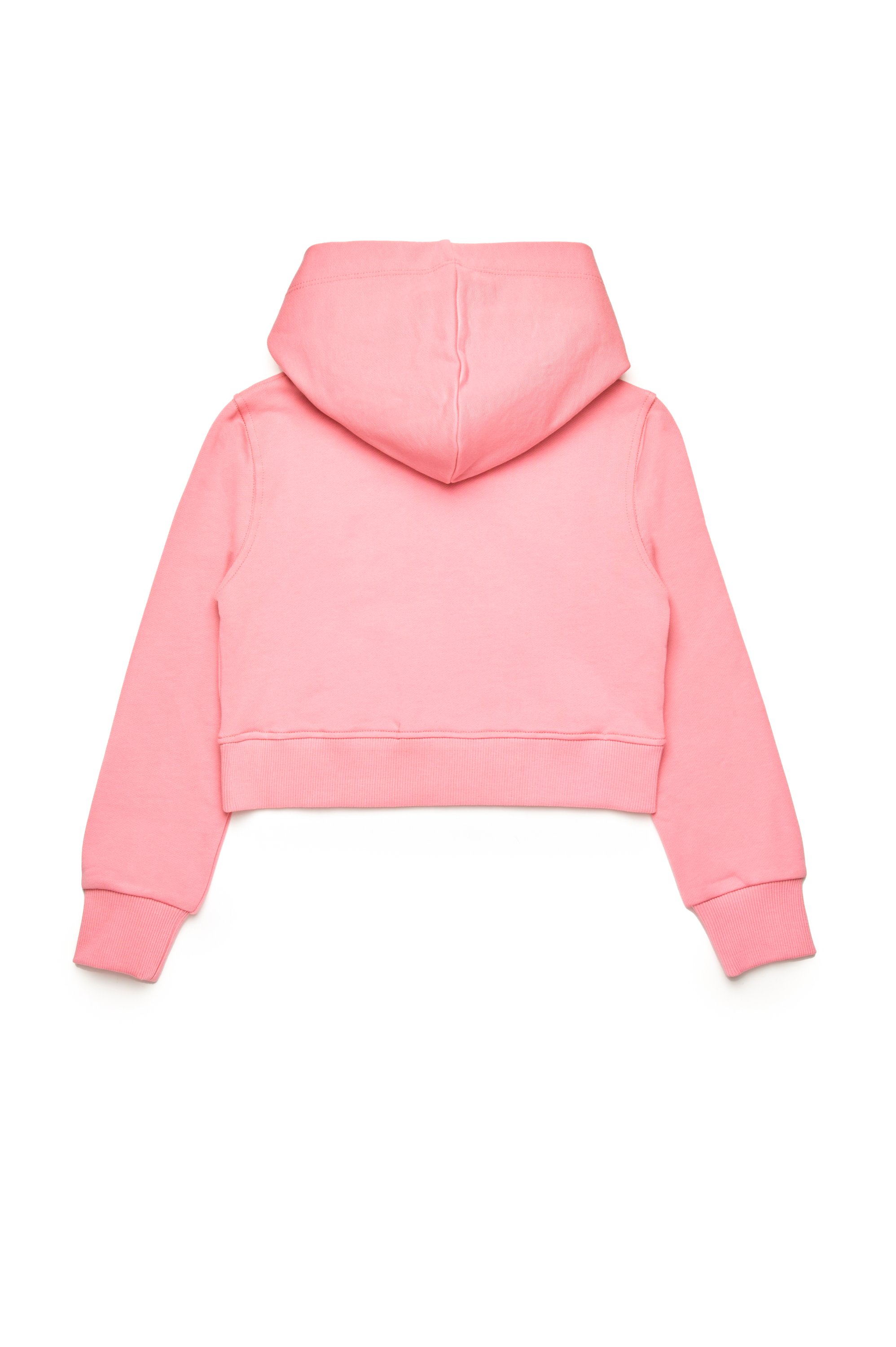 Diesel - SCUOREHOOD, Sudadera con capucha recortada con logotipo de corazón Mujer in Rosa - 2