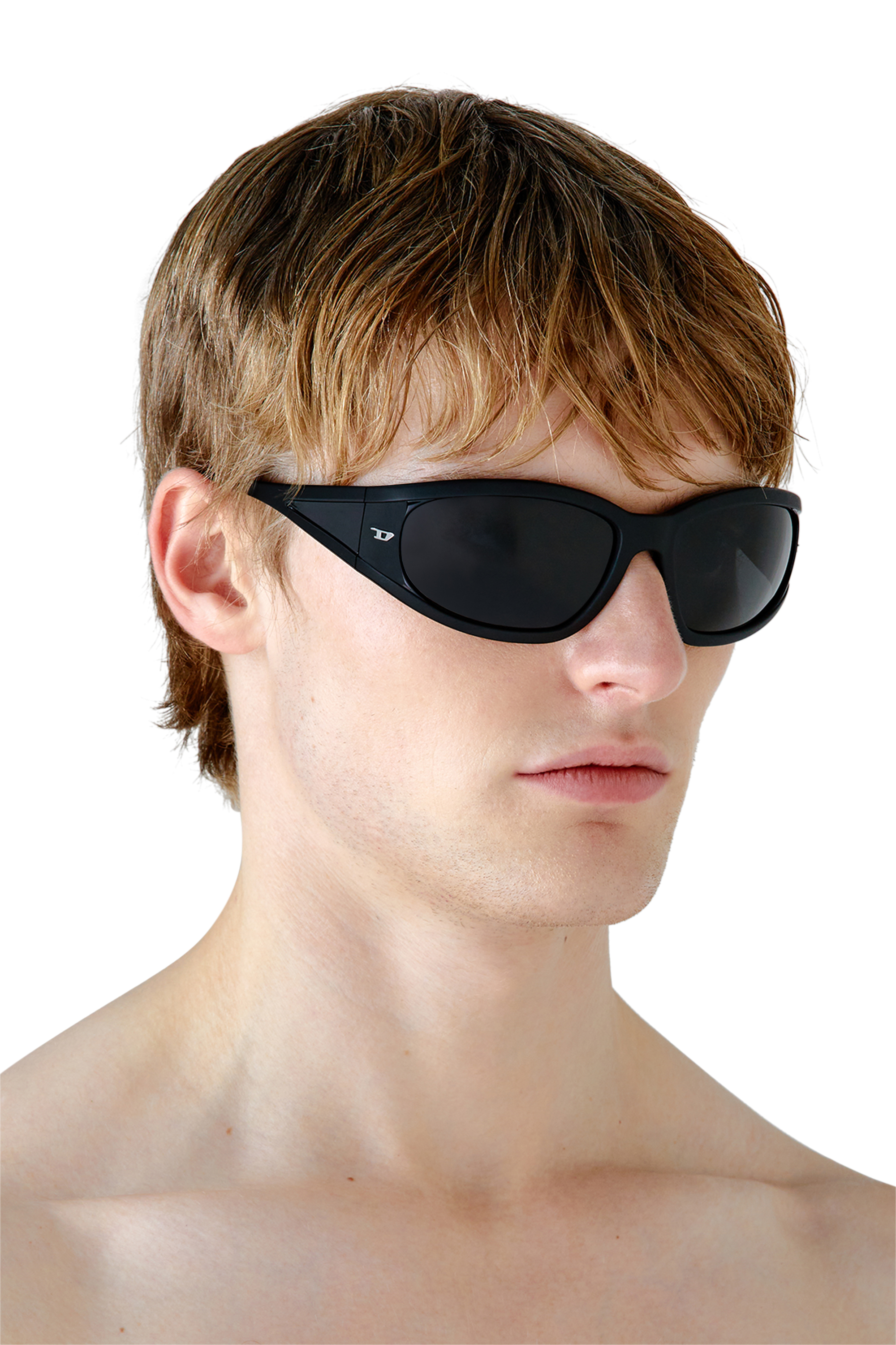 Diesel - 0DL3002, Unisex Rectangular sunglasses in acetate in Black - Image 5