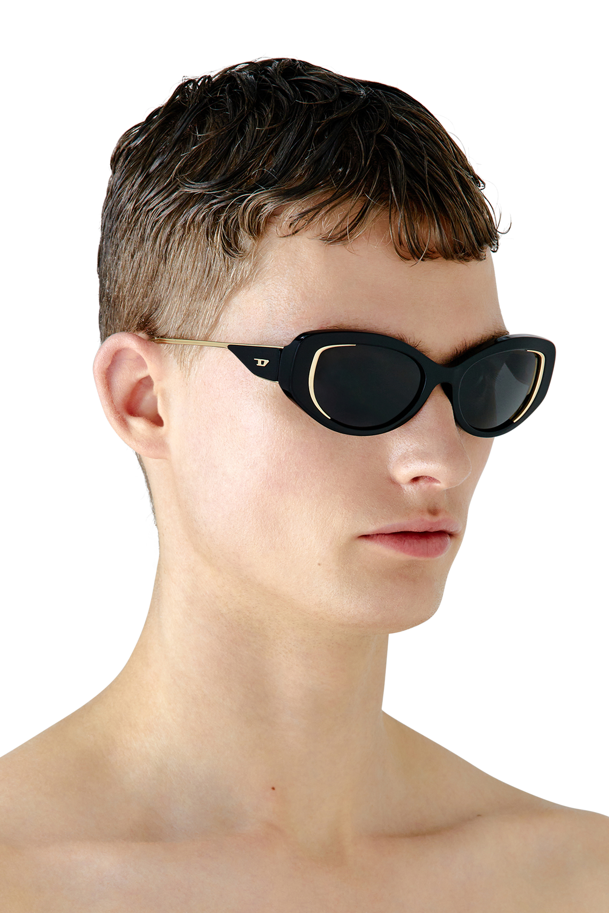 Diesel - 0DL2001, Unisex Cat-eye style sunglasses in Black - Image 5