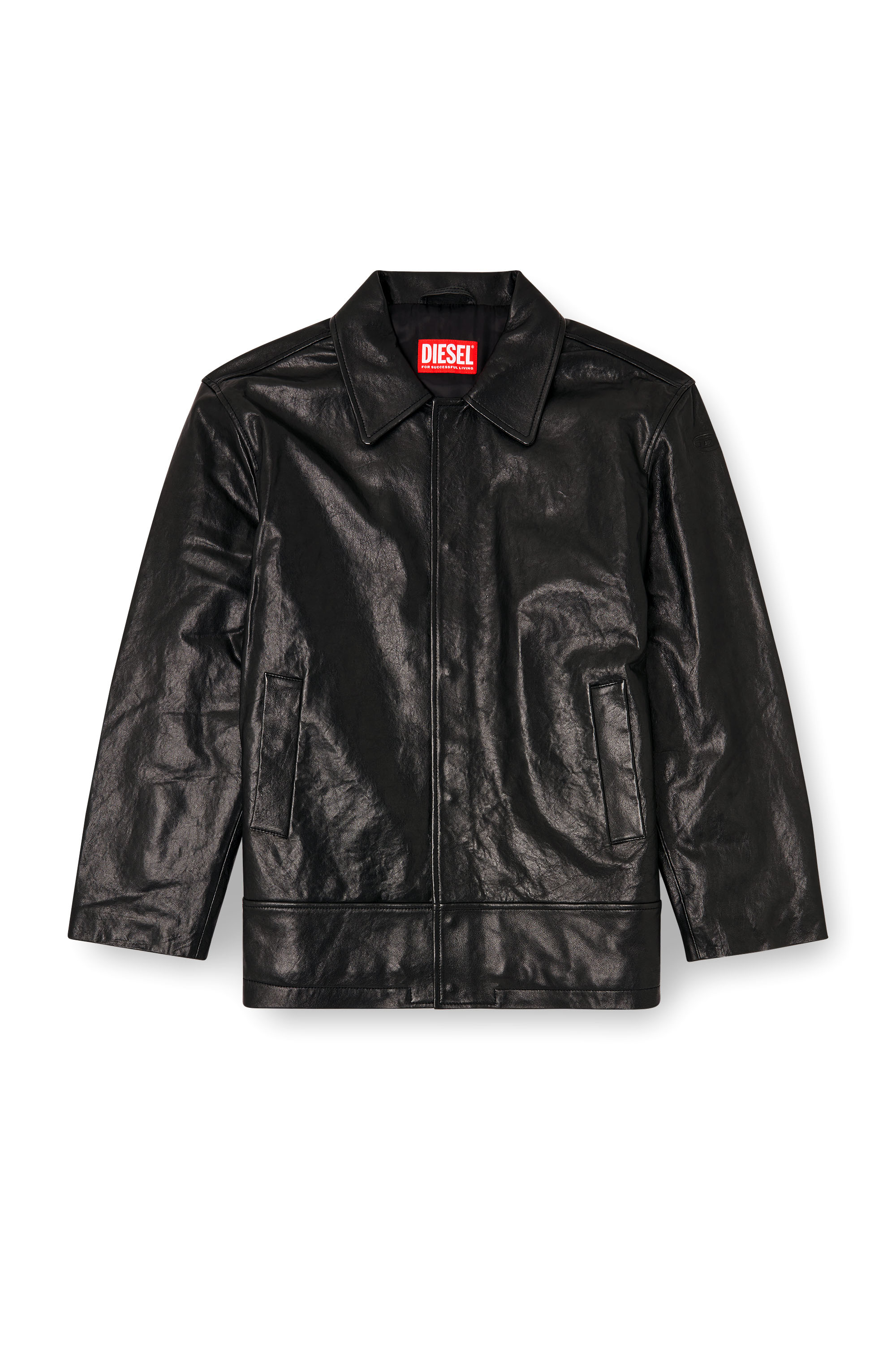 Diesel - L-JESS, Chaqueta de cuero acolchado Hombre in Negro - 3