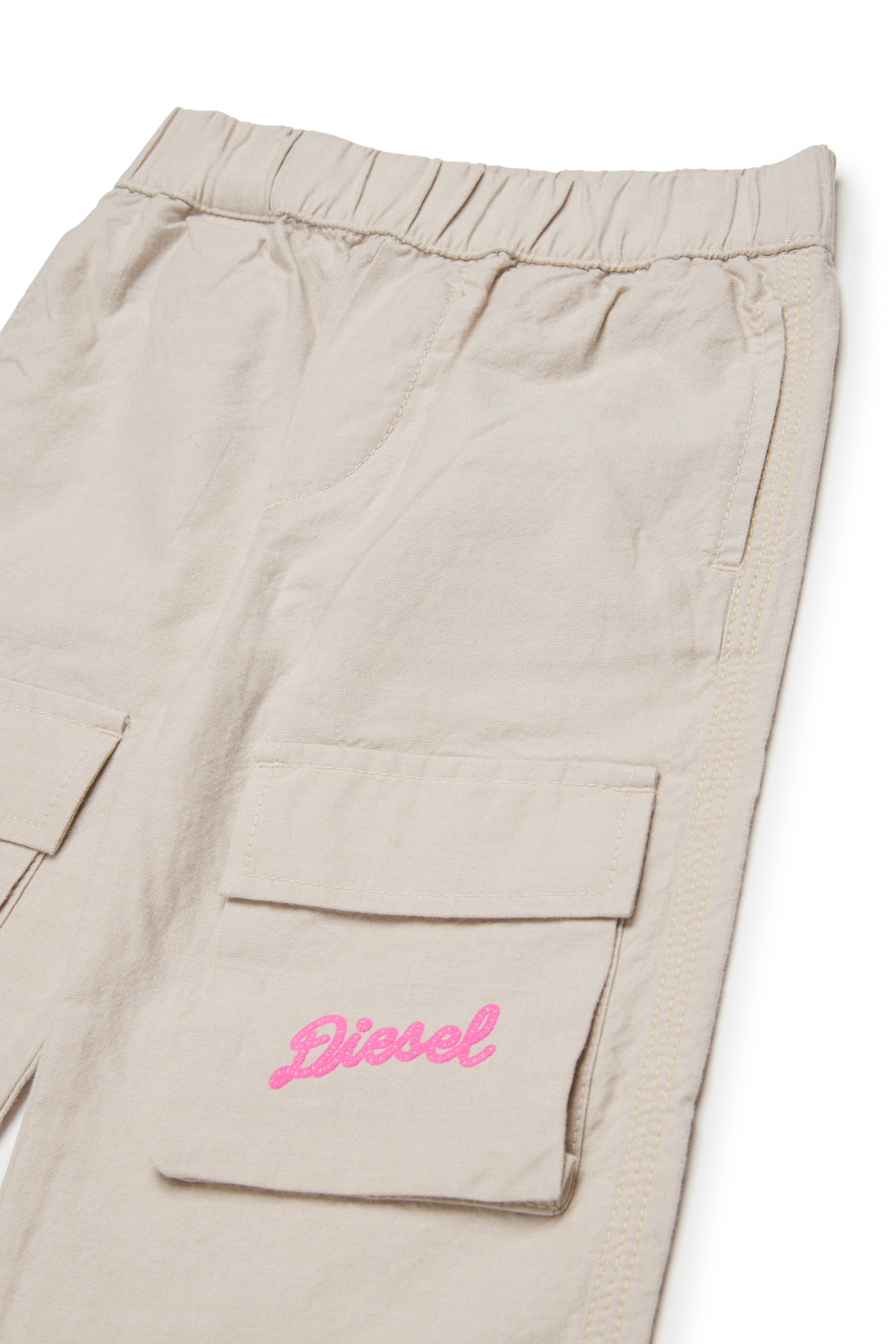 Diesel - POLDYB, Pantalones de algod&oacute;n con bolsillos cargo Mujer in Blanco - 3