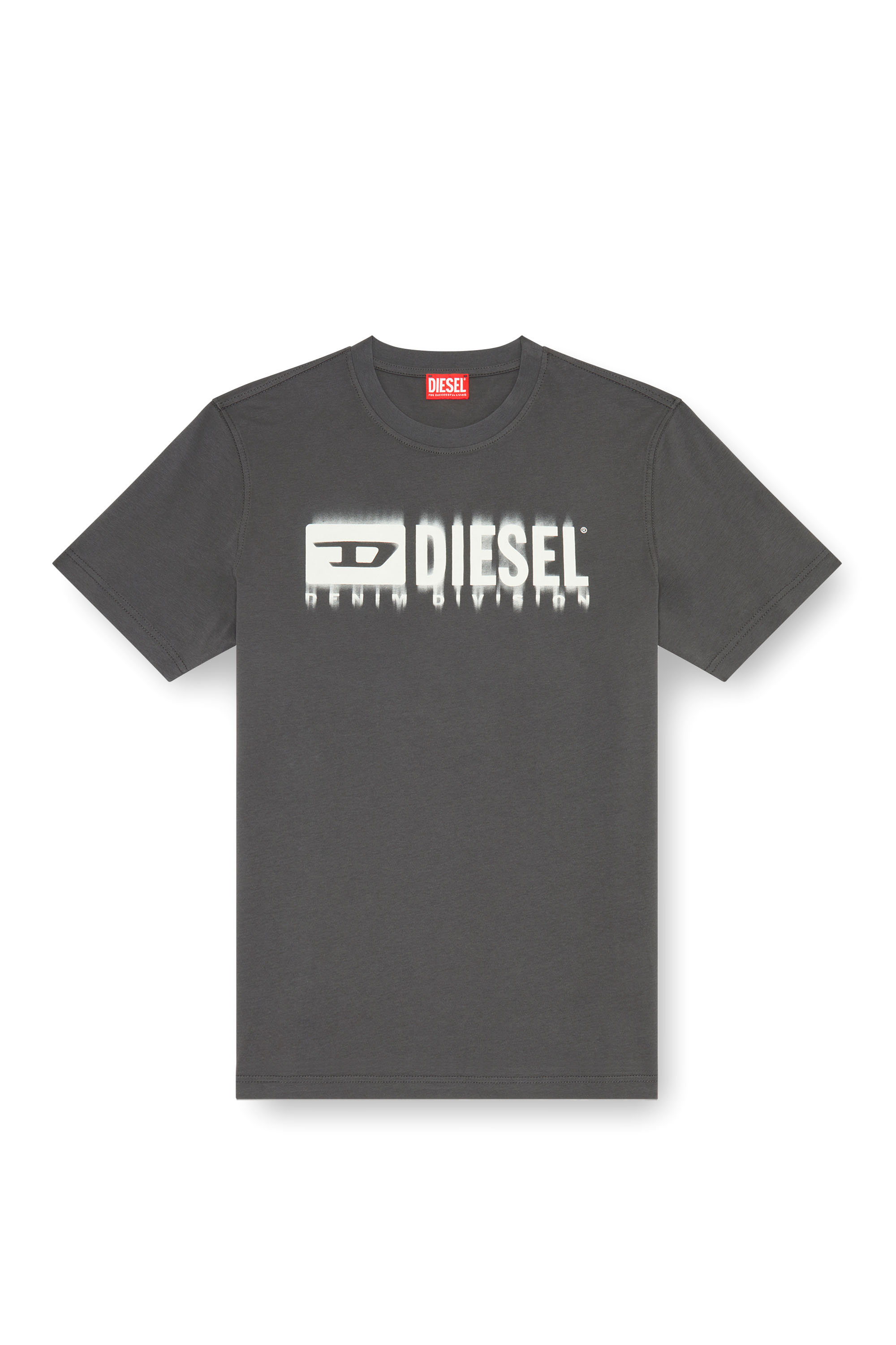 Diesel - T-ADJUST-Q7, Camiseta con logotipo Diesel borroso Hombre in Gris - 2