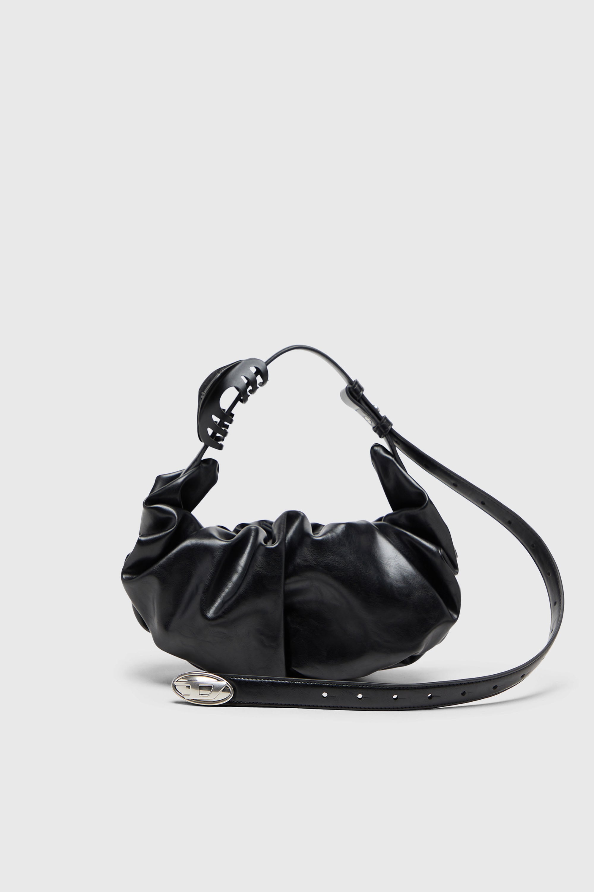 Diesel - GRAB-D HOBO S, Grab-D-Bolso hobo peque&ntilde;o arrugado Mujer in Negro - 1